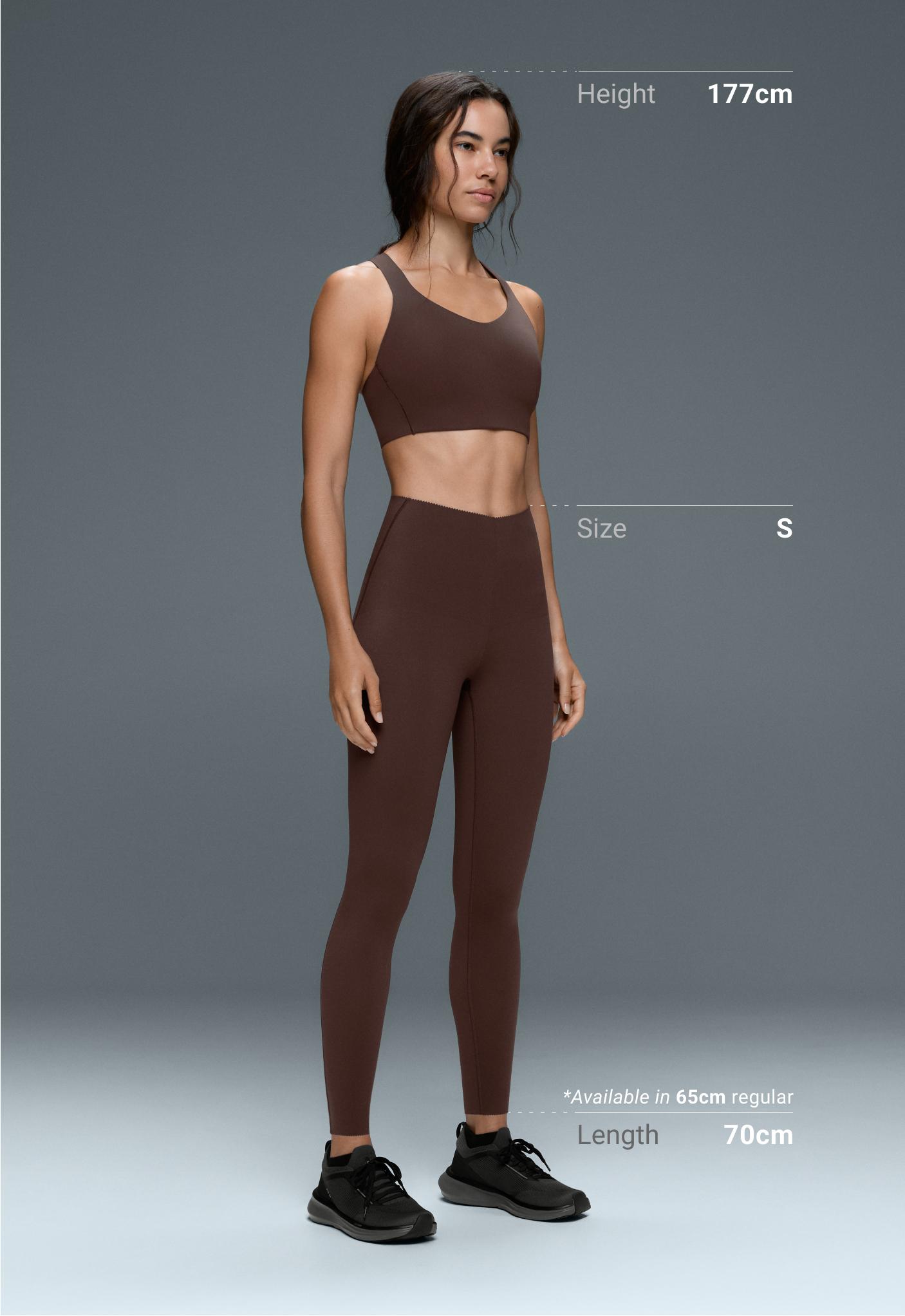 Compressive high-rise core-control ankle-length leggings - BROWN (737)