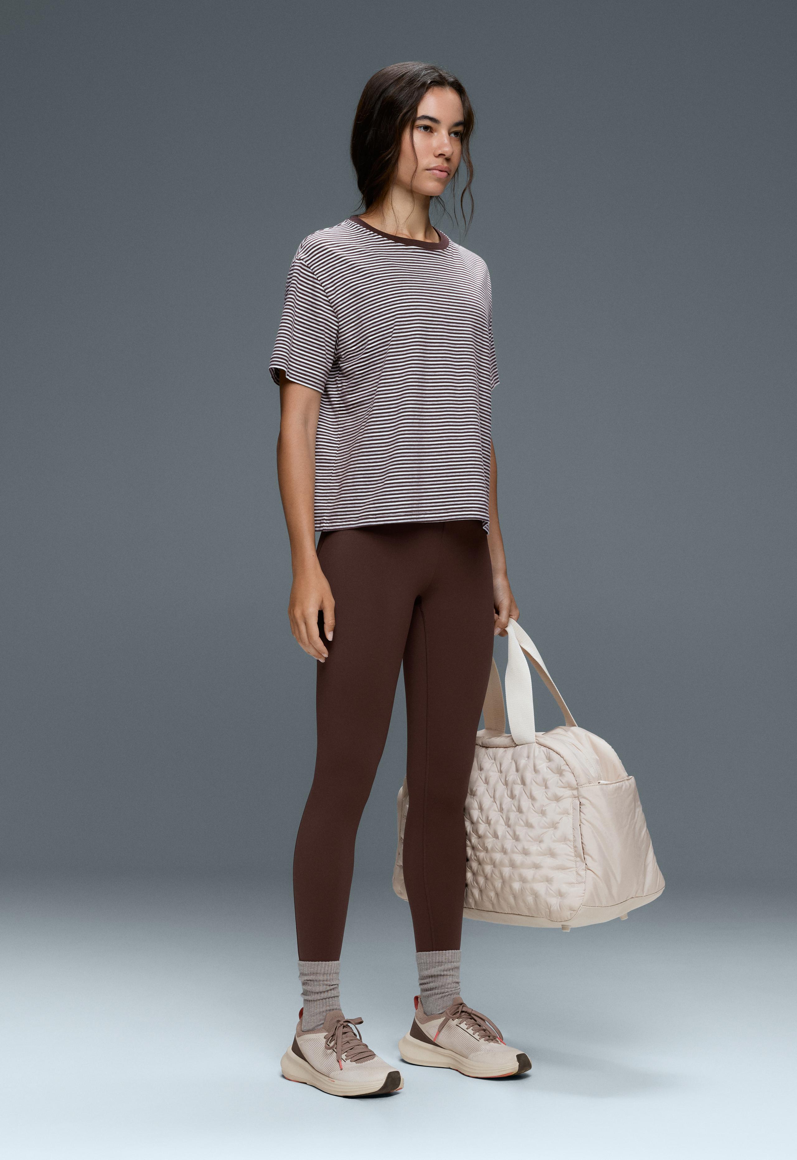 Compressive high-rise core-control ankle-length leggings - BROWN (737)