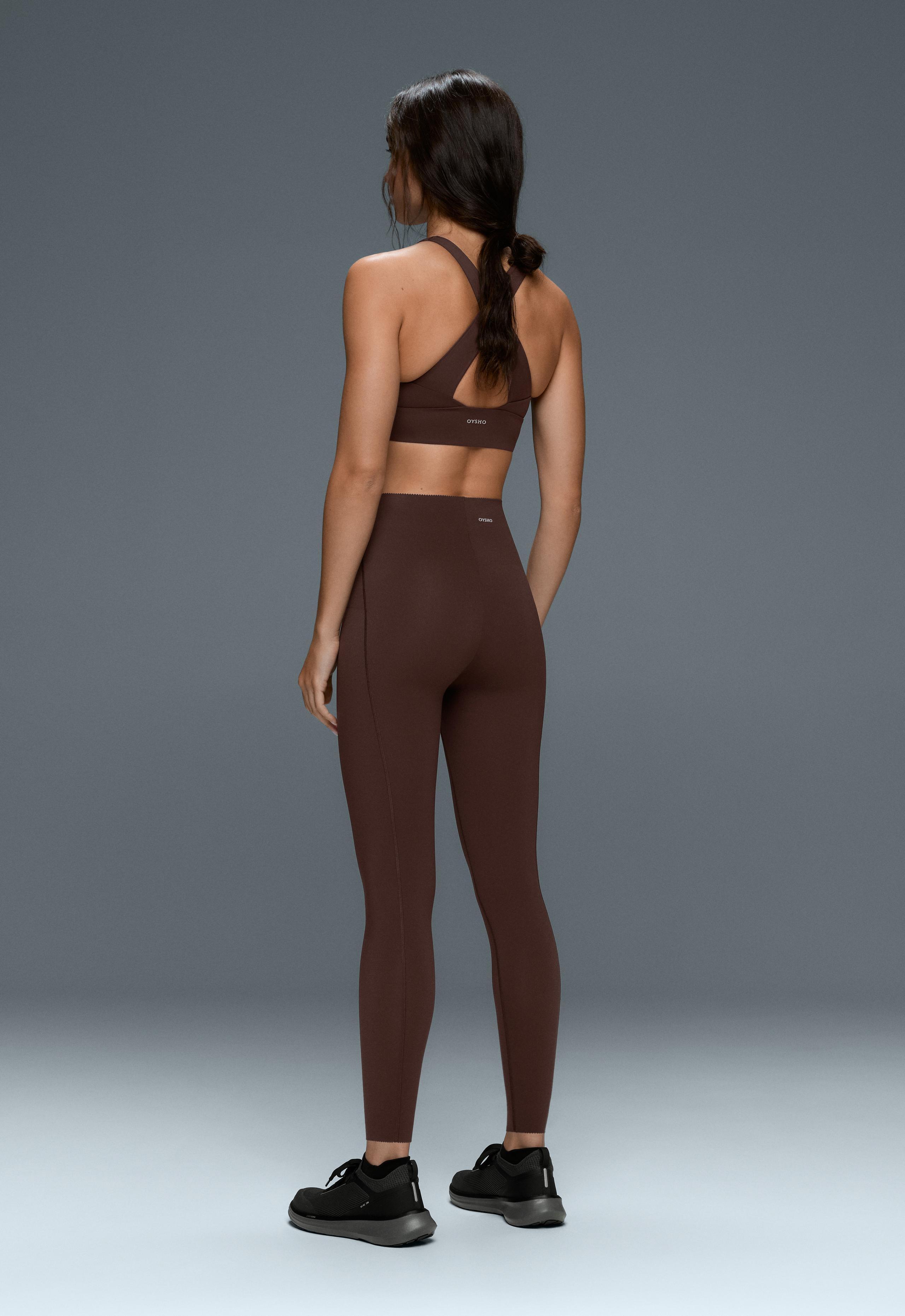 Compressive high-rise core-control ankle-length leggings - BROWN (737)