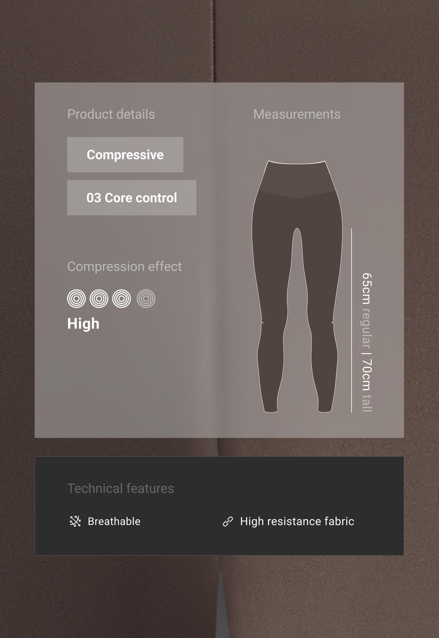 Compressive high-rise core-control ankle-length leggings - BROWN (753)