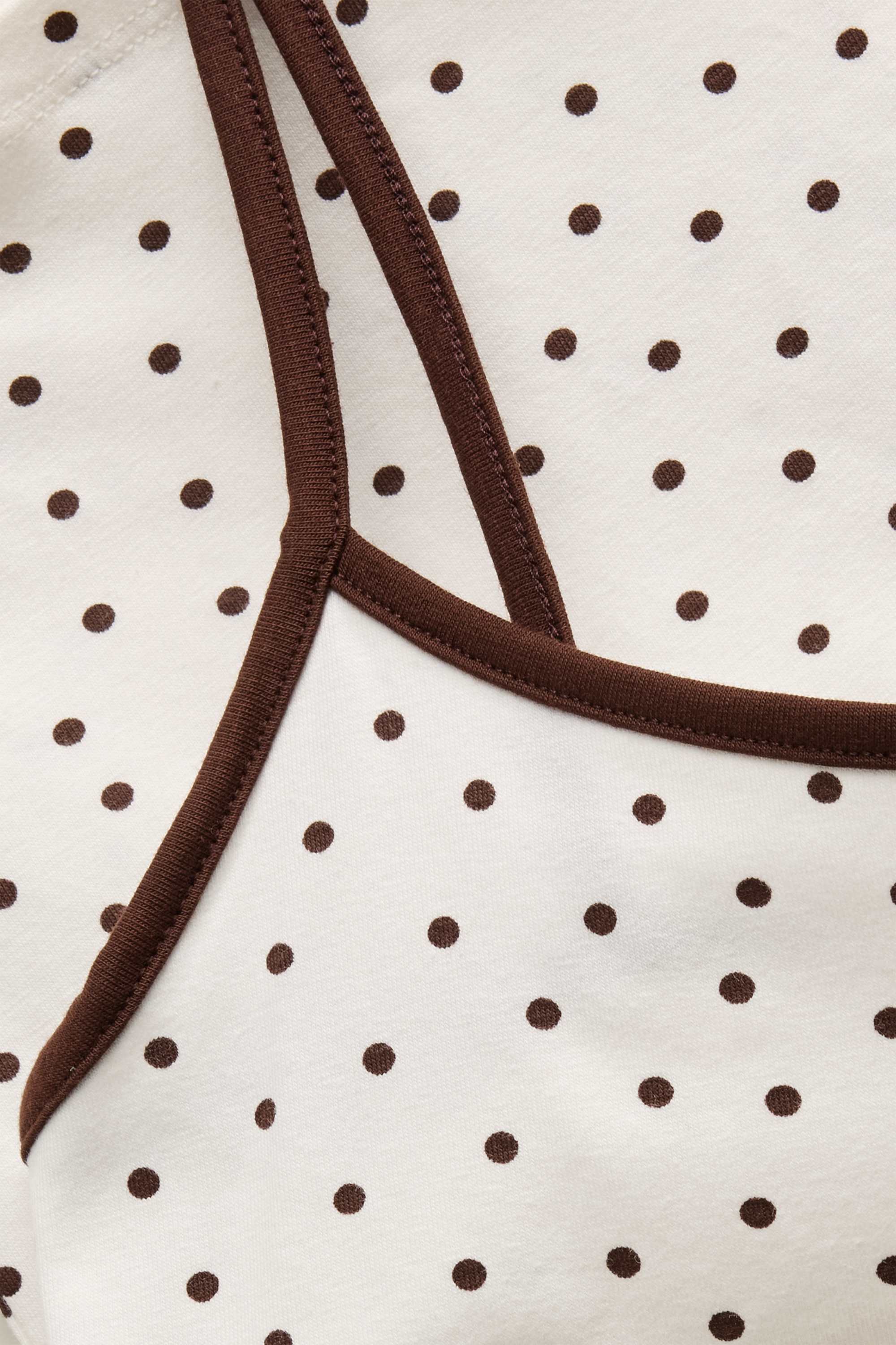 Cropped top - polka dot white