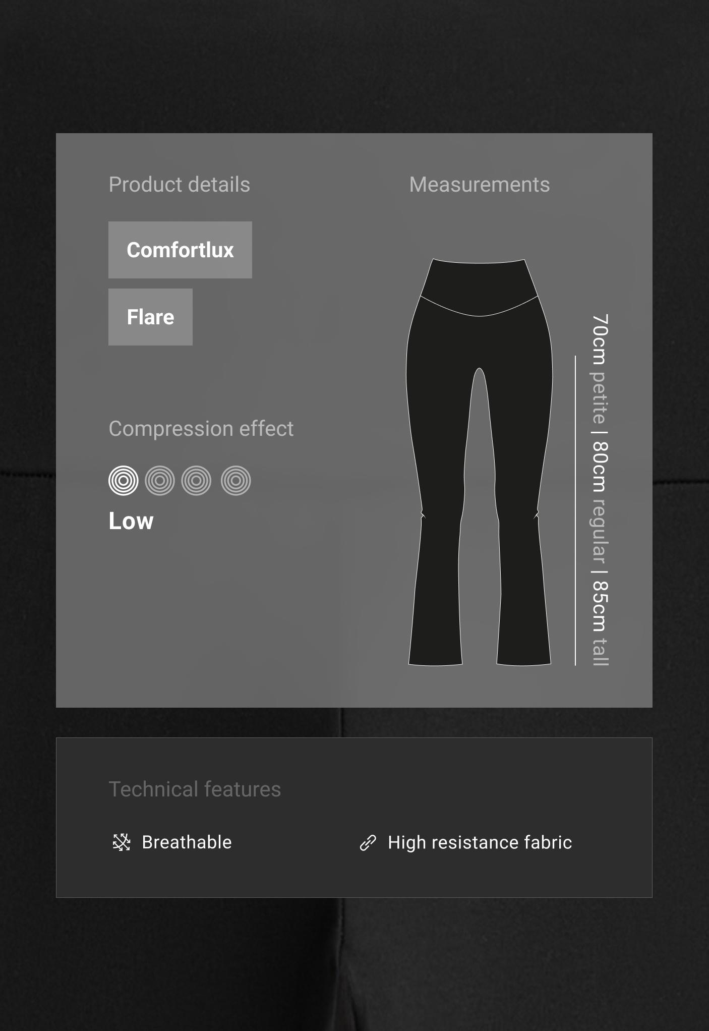 High-rise Comfortlux flare trousers - BLACK