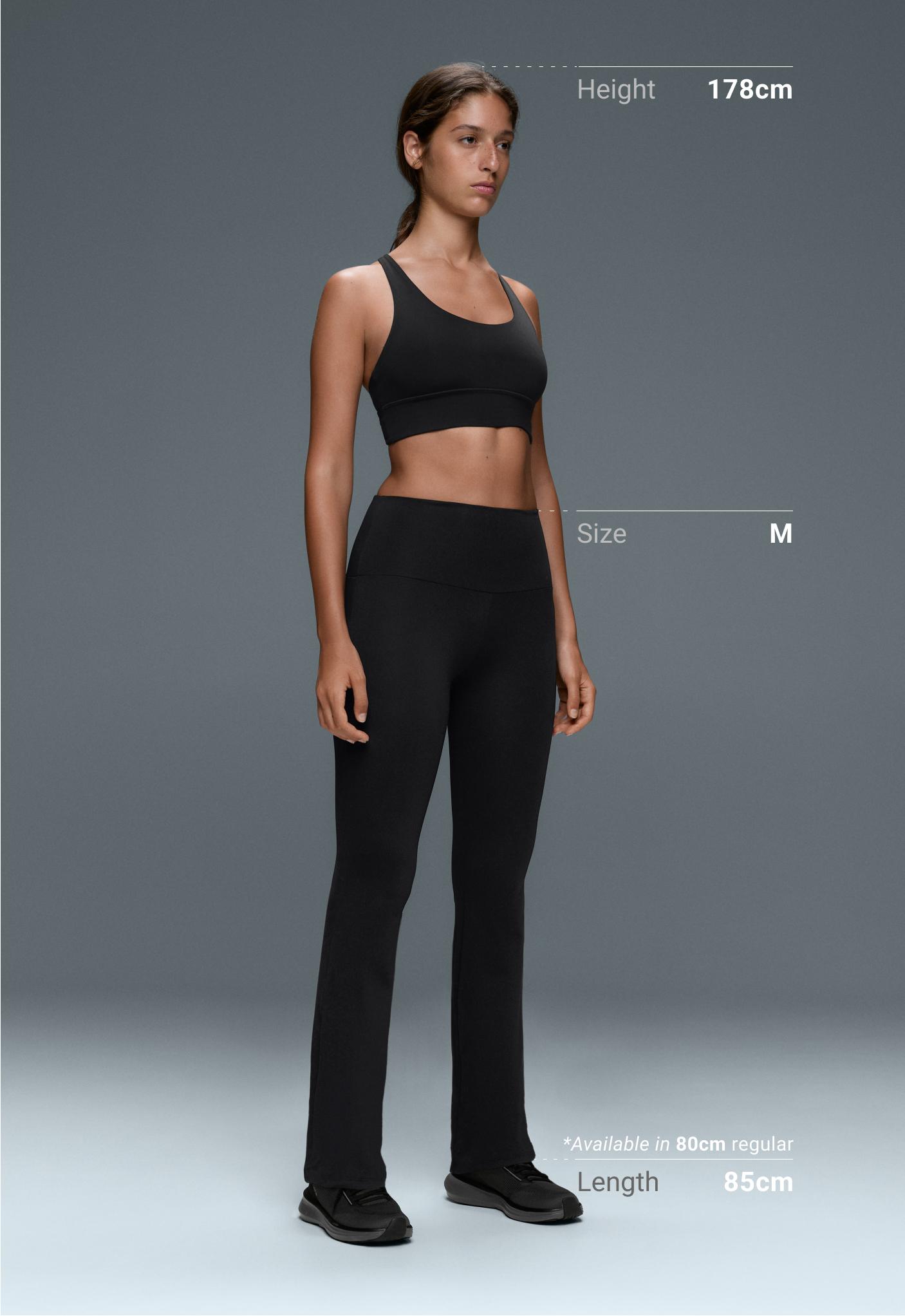 High-rise Comfortlux flare trousers - BLACK