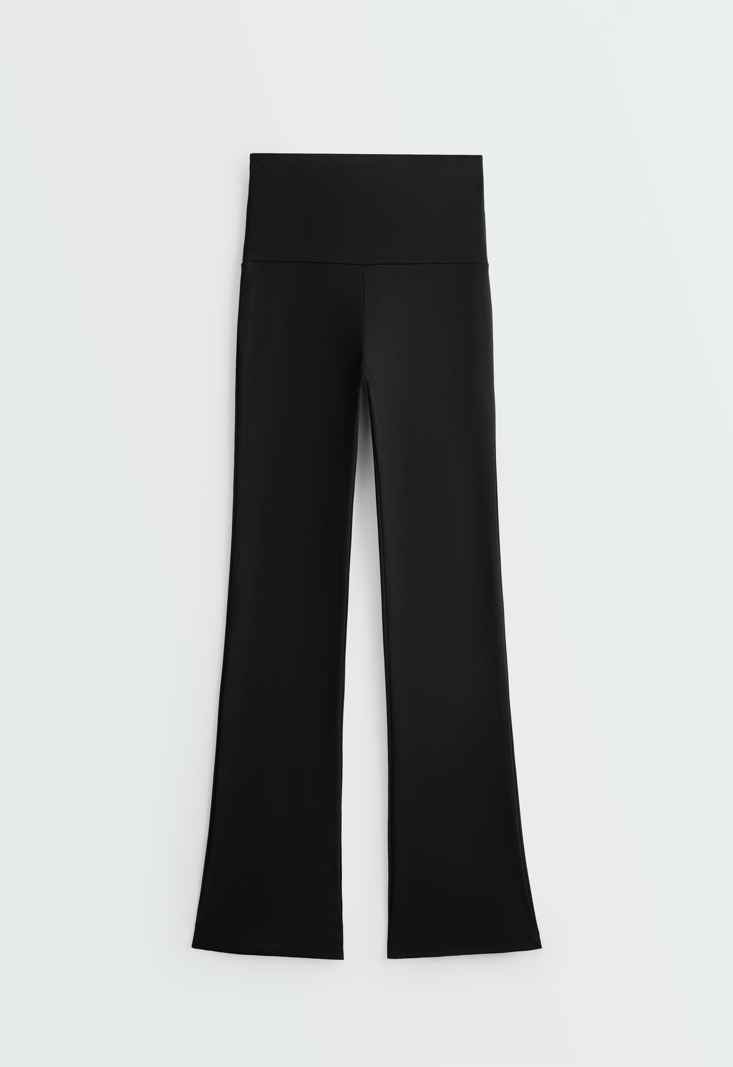 High-rise Comfortlux flare trousers - BLACK