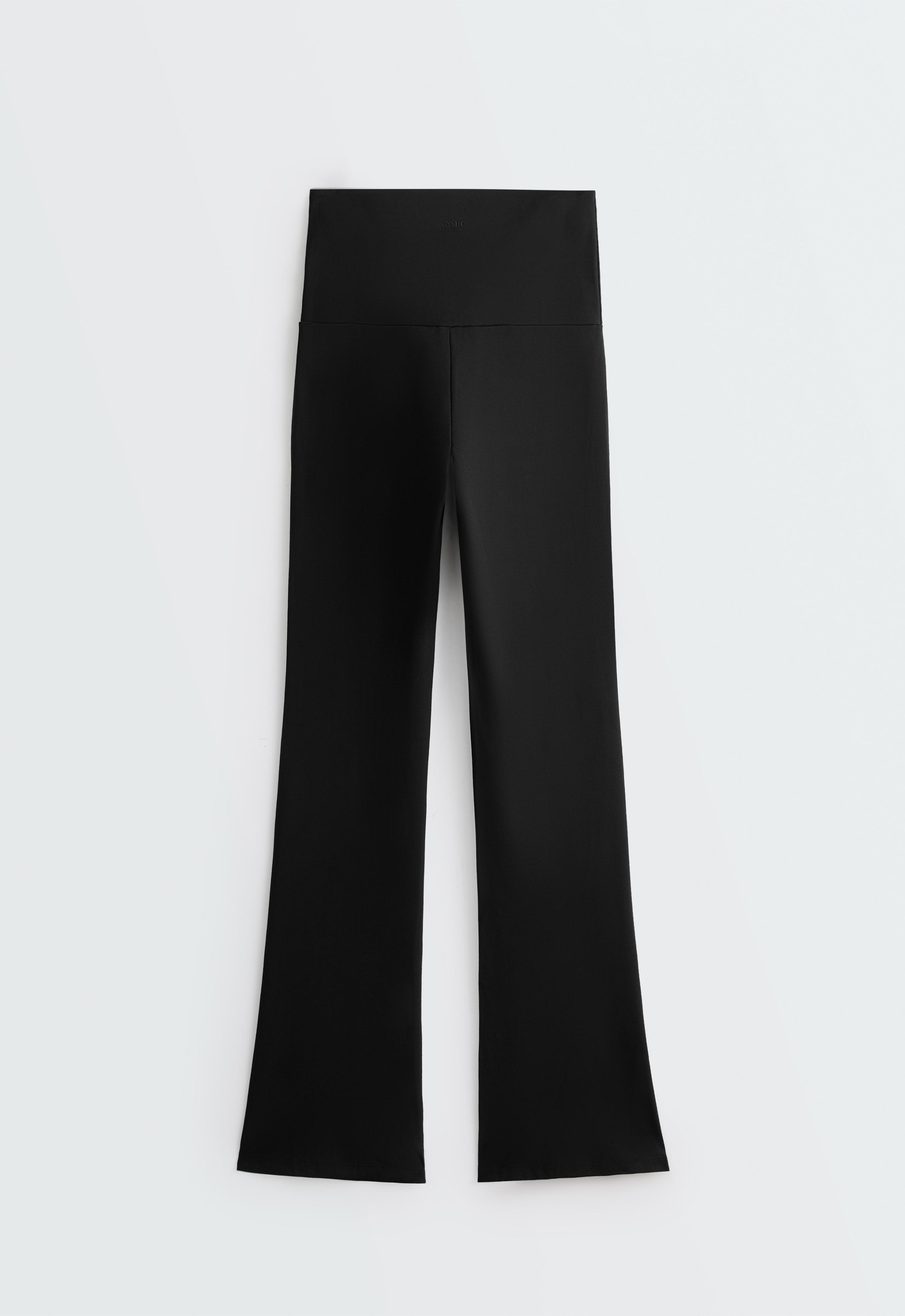 High-rise Comfortlux flare trousers - BLACK