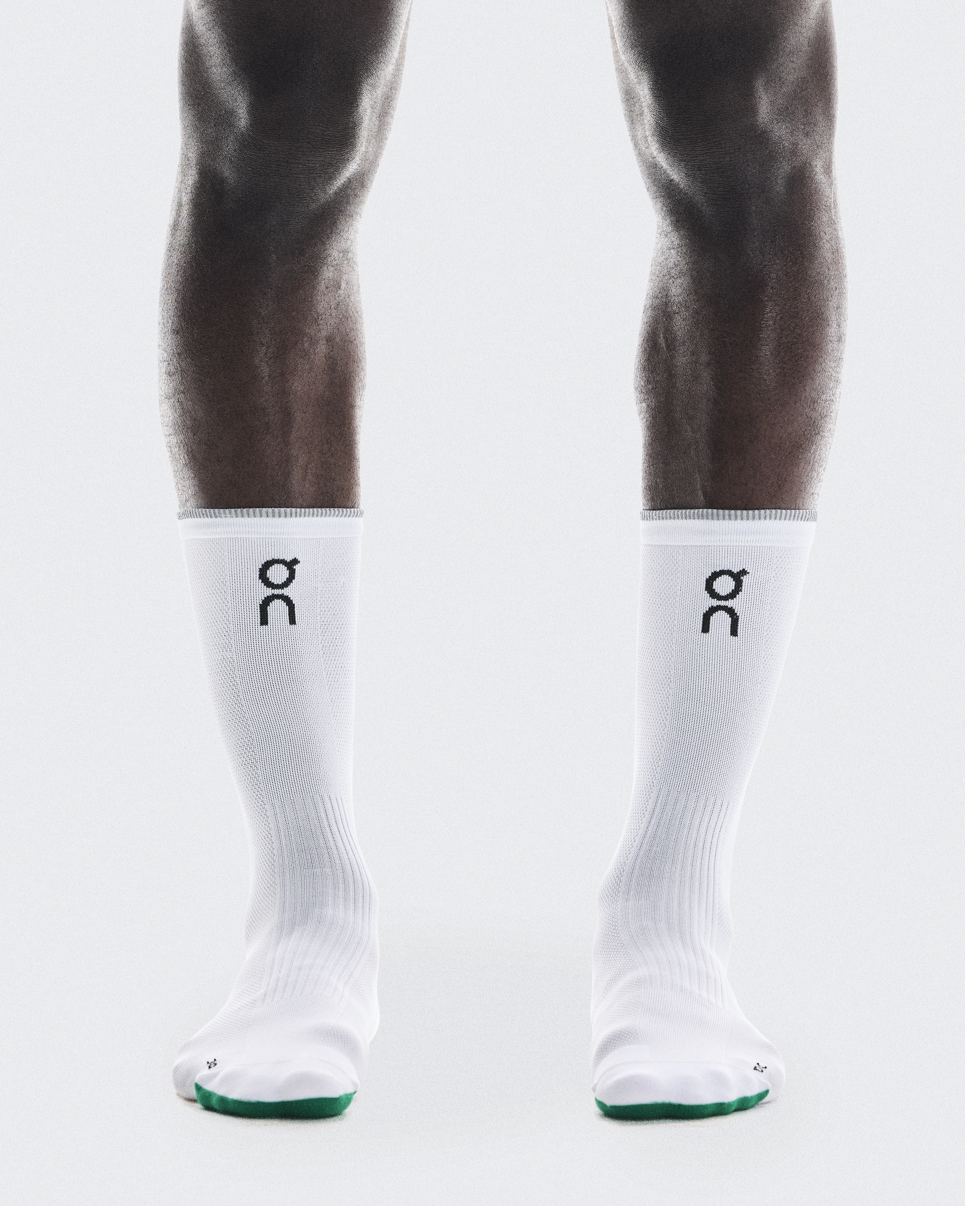 Elite Run Sock High - White | Ivory