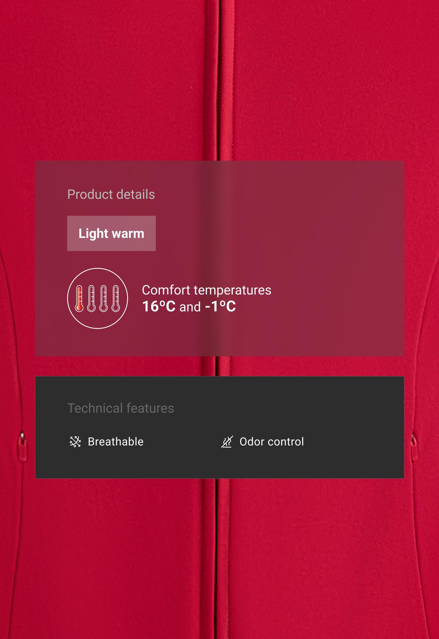Light warm technical jacket - STRAWBERRY
