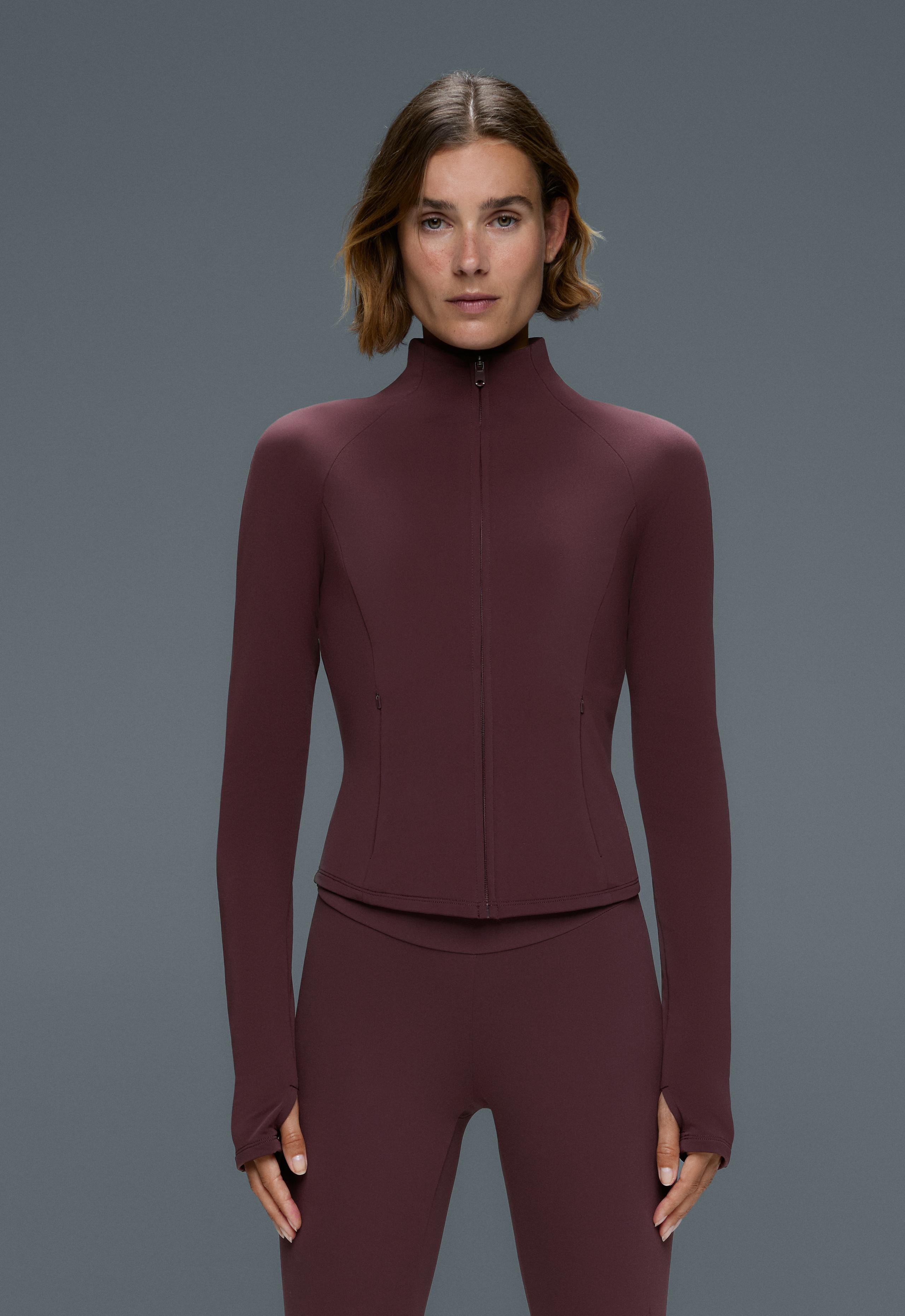 Light warm technical jacket - PLUM