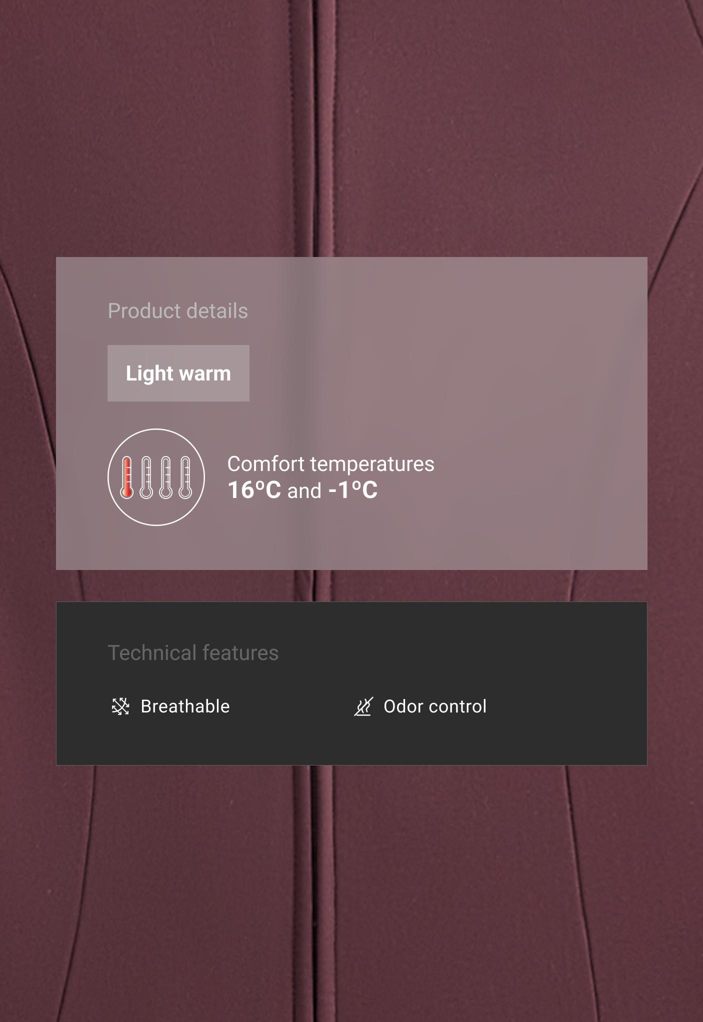 Light warm technical jacket - PLUM