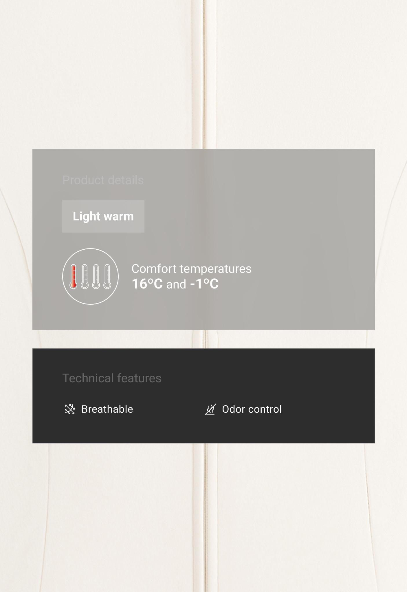 Light warm technical jacket - PALE ECRU