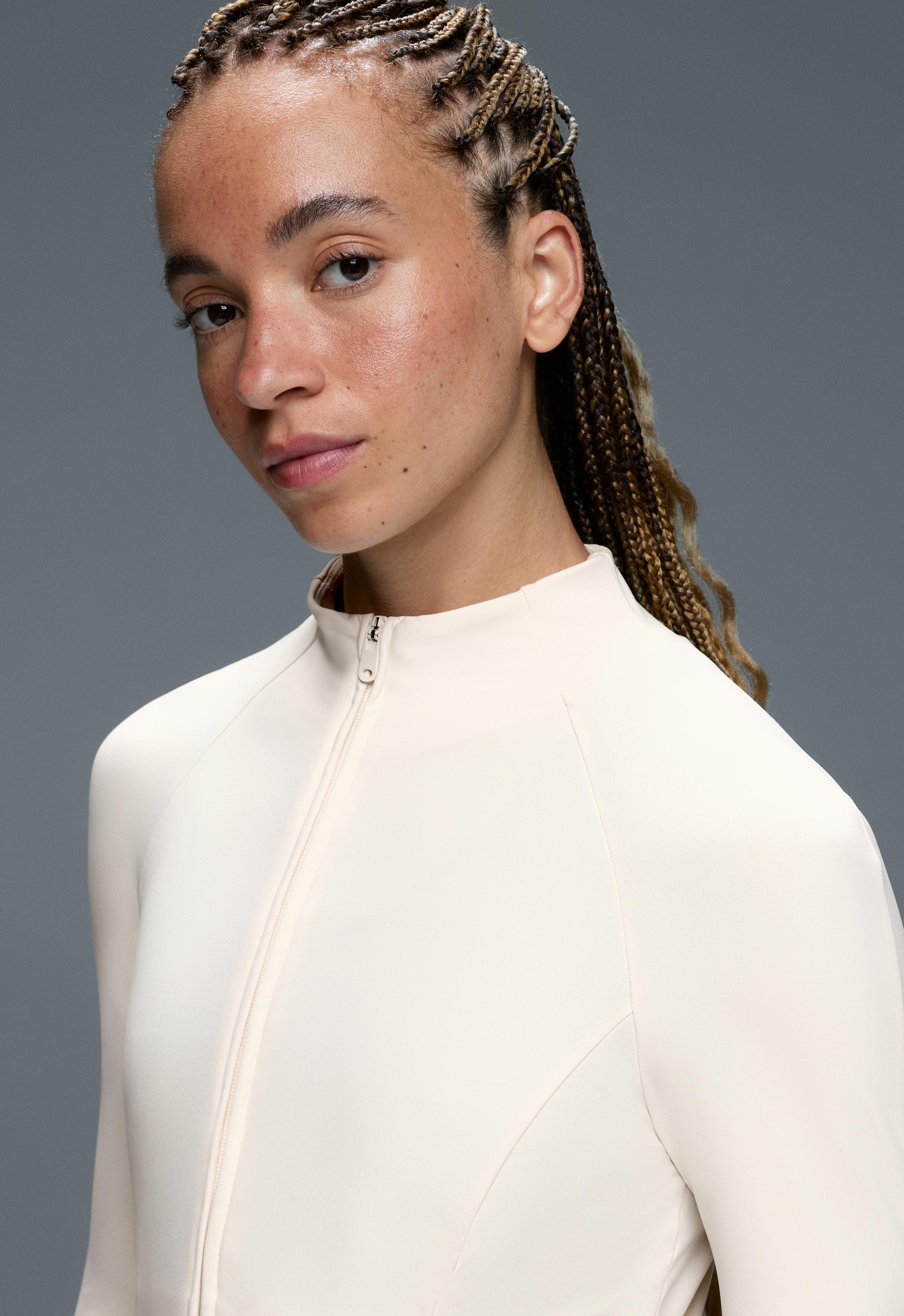 Light warm technical jacket - PALE ECRU