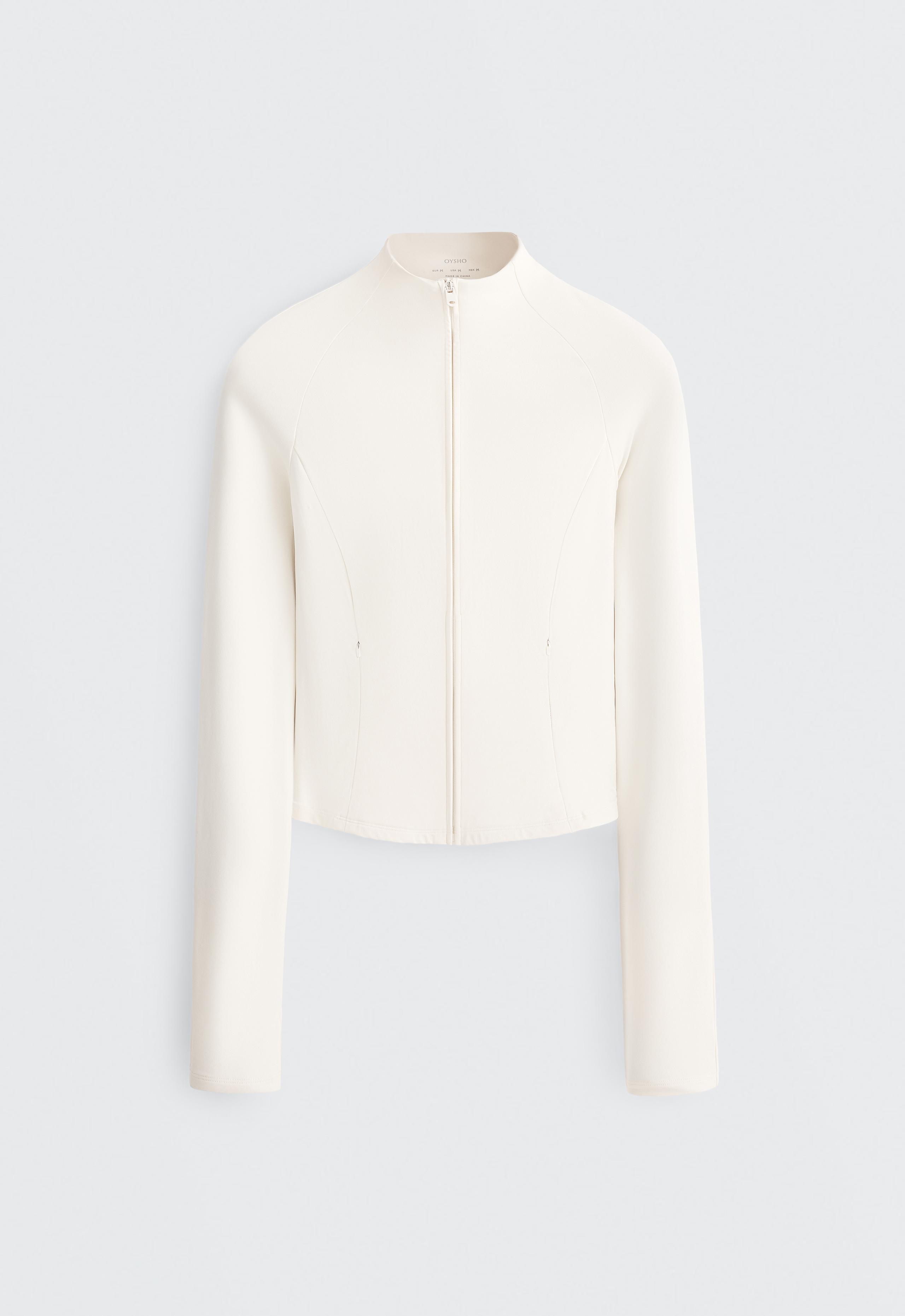 Light warm technical jacket - PALE ECRU