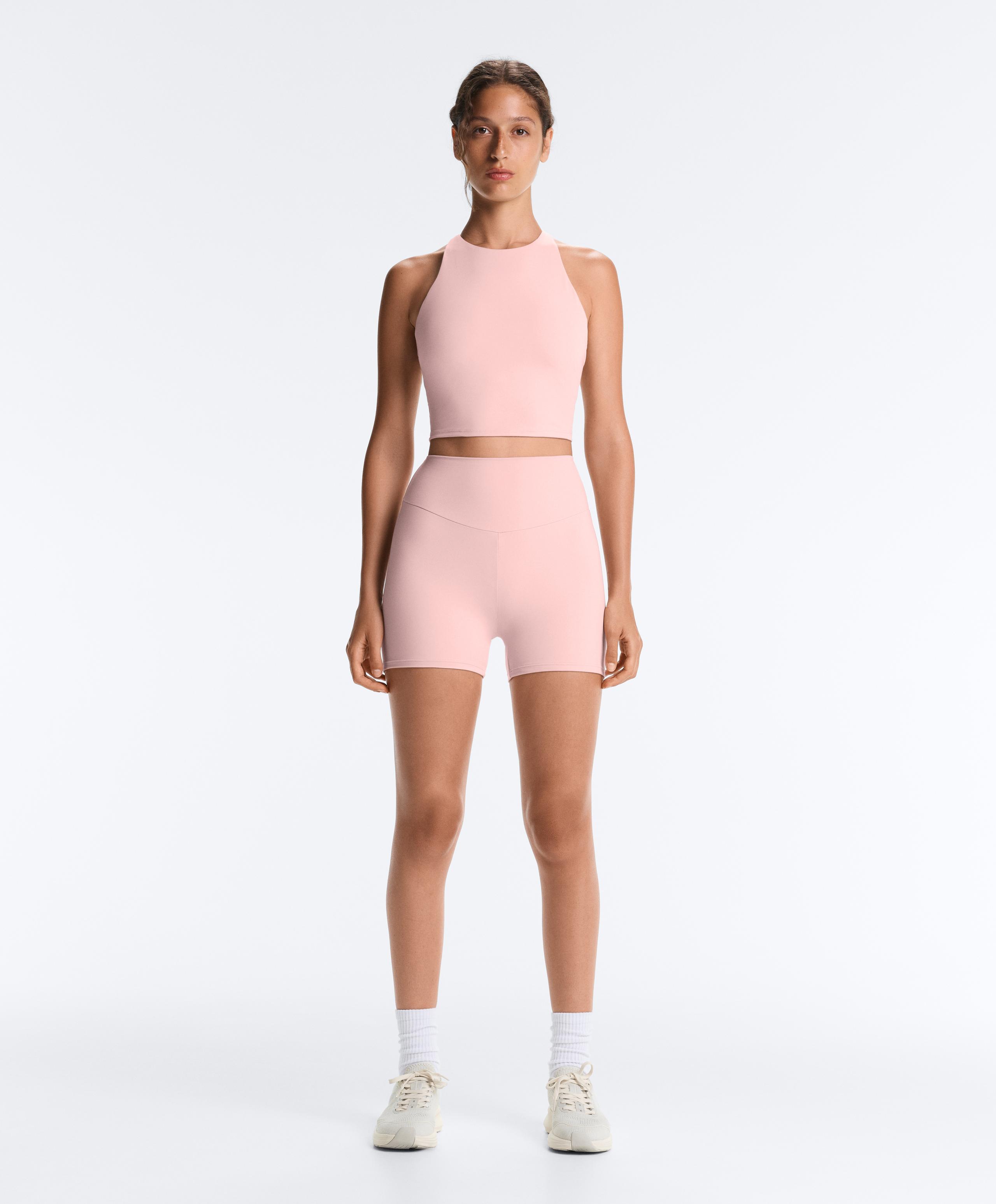 Comfortlux high-waisted 10cm hot pants - CLOUD PINK