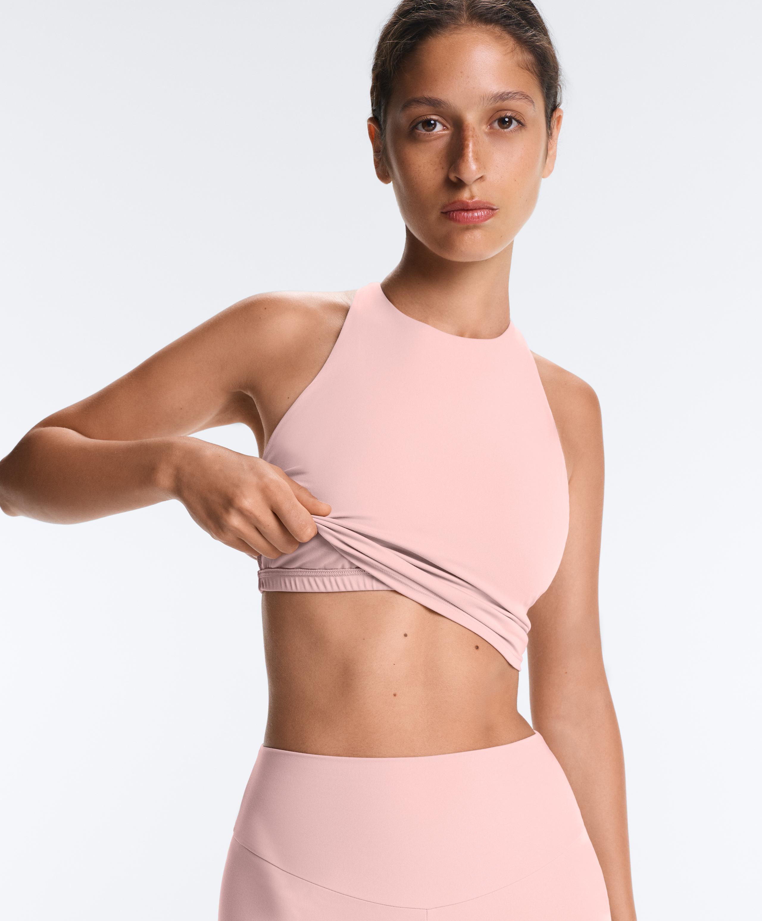 Comfortlux strappy tank top with cups - CLOUD PINK