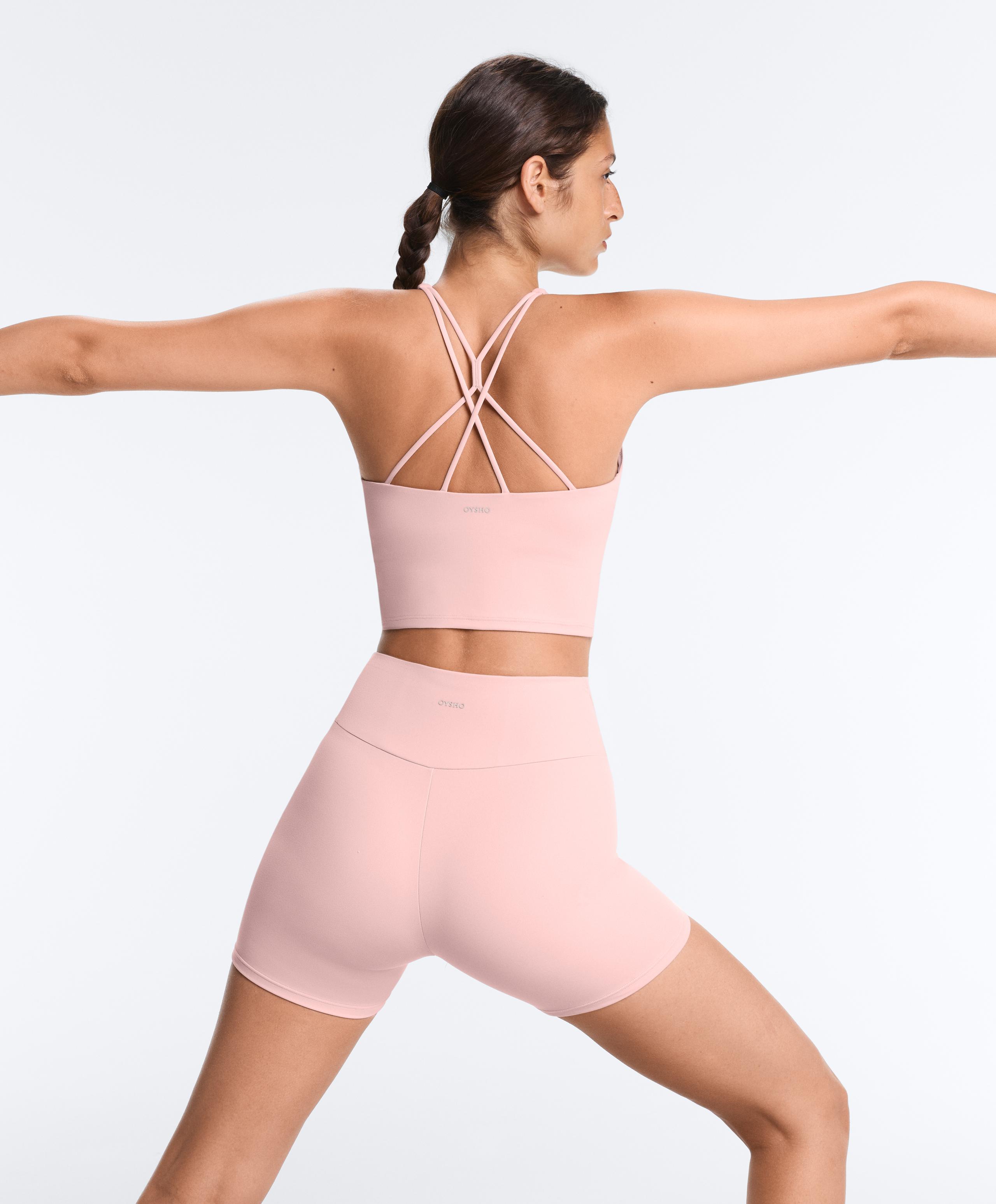 Comfortlux strappy tank top with cups - CLOUD PINK