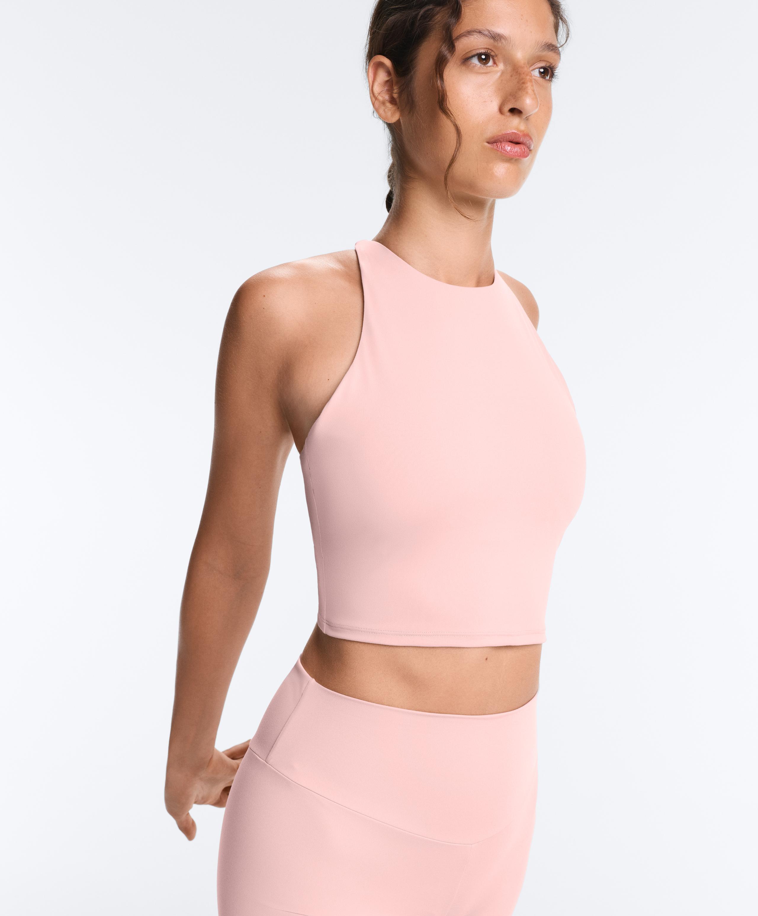 Comfortlux strappy tank top with cups - CLOUD PINK