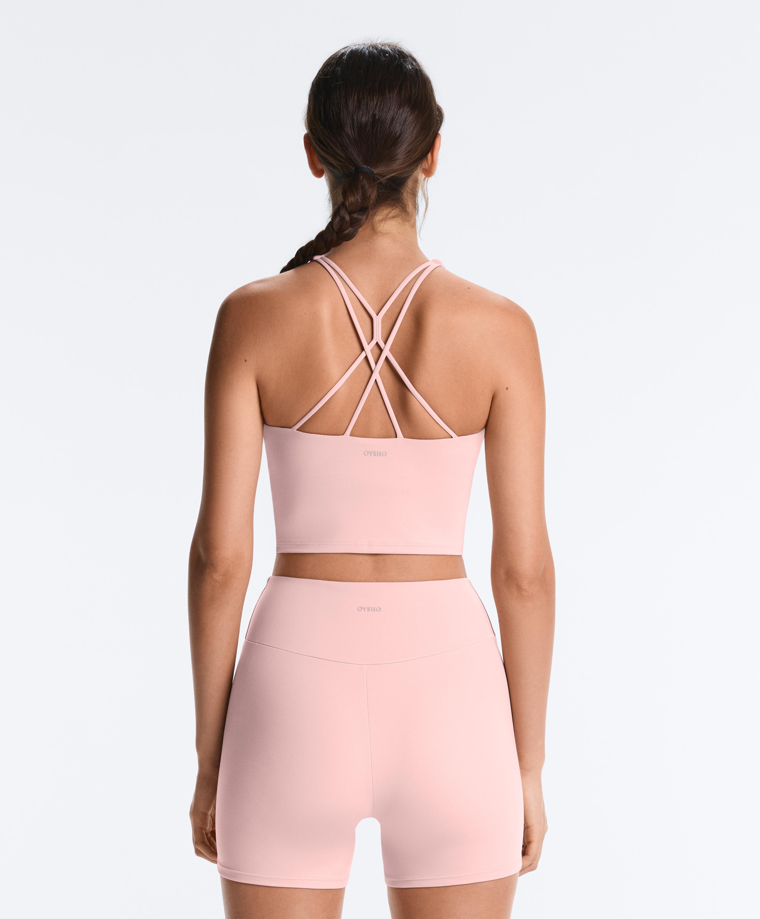 Comfortlux strappy tank top with cups - CLOUD PINK