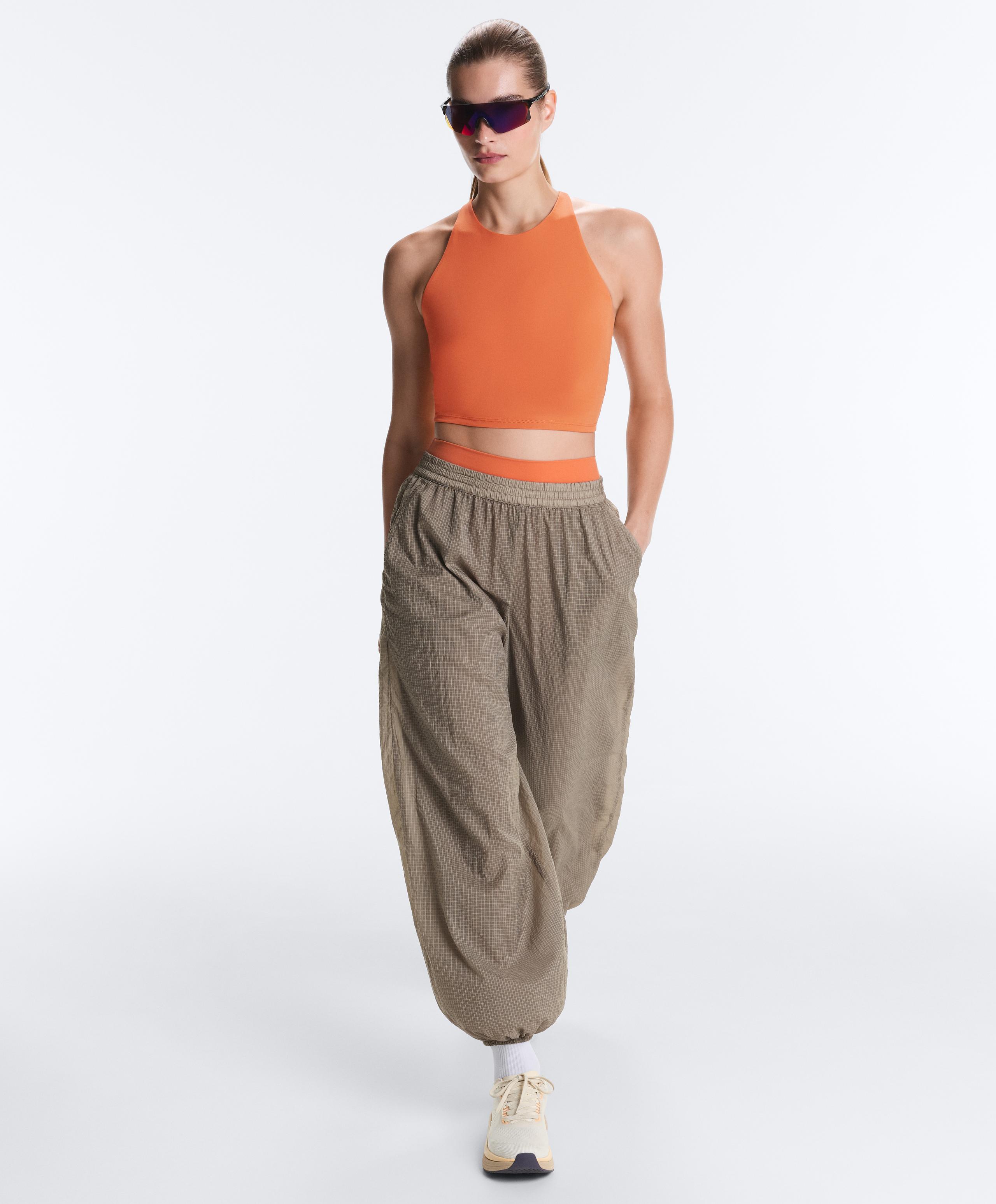 Comfortlux strappy tank top with cups - WASHED ORANGE