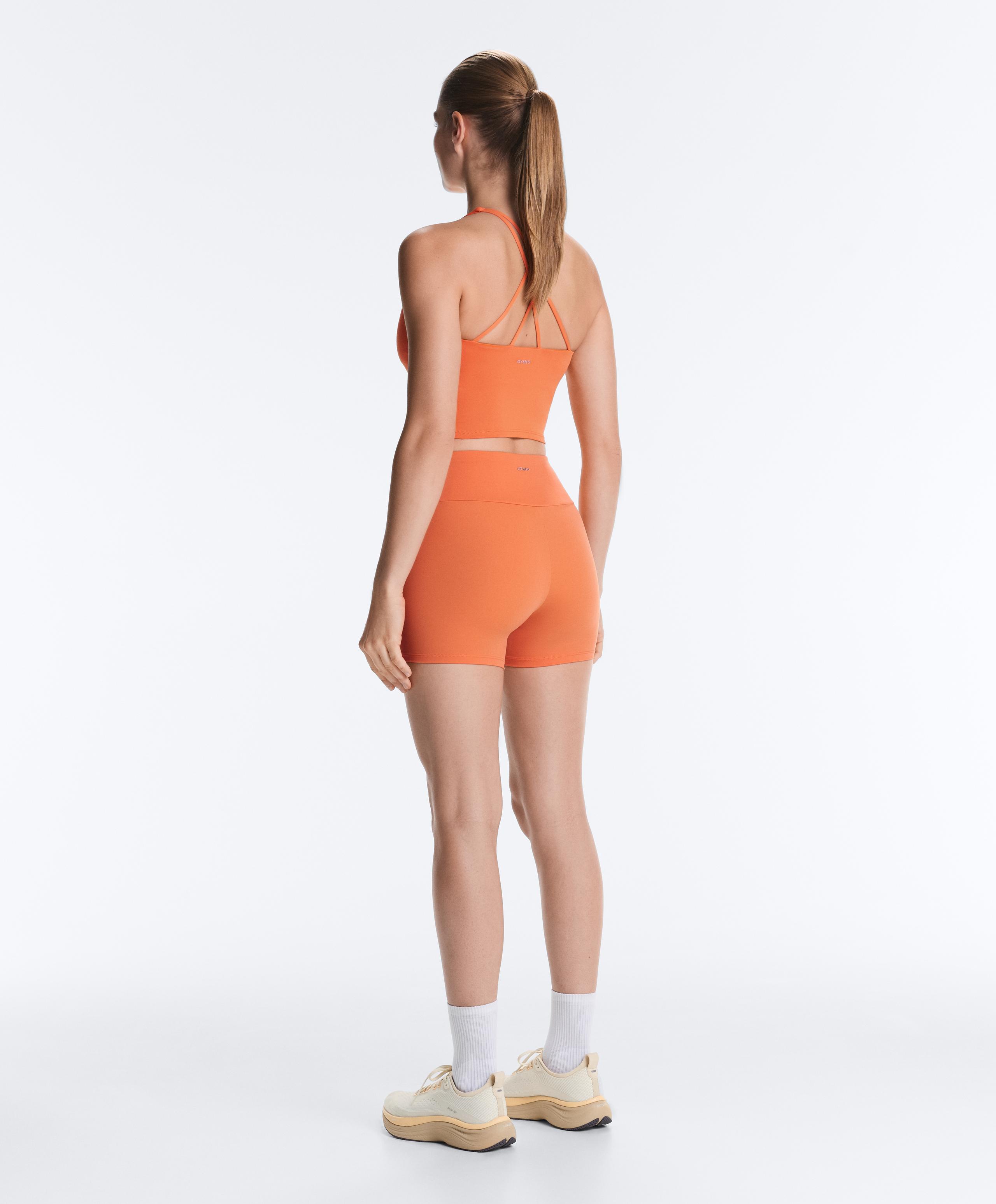 Comfortlux strappy tank top with cups - WASHED ORANGE