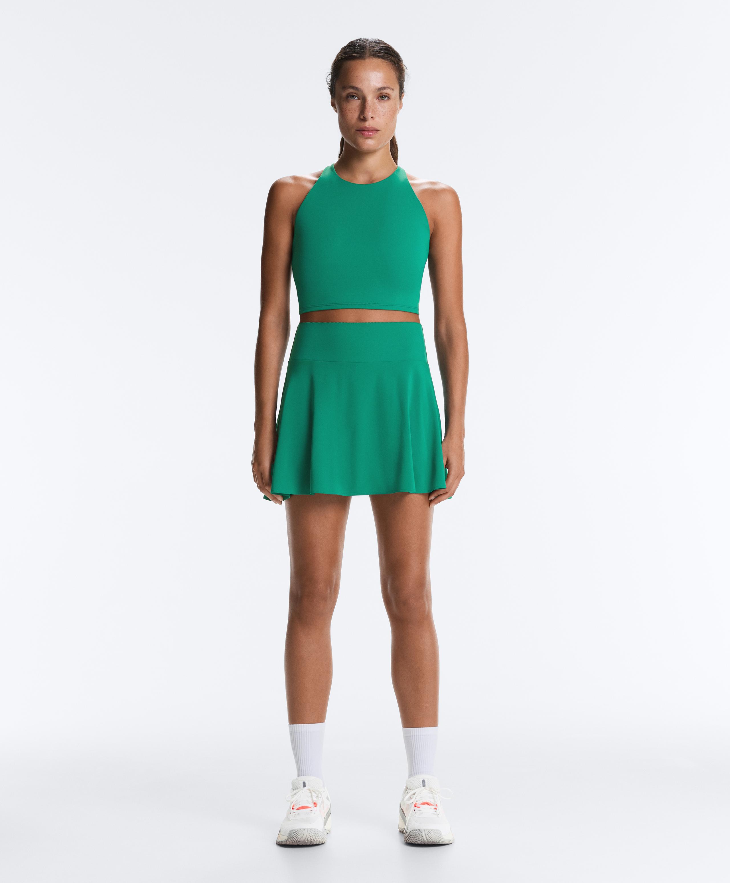 Comfortlux strappy tank top with cups - EMERALD GREEN