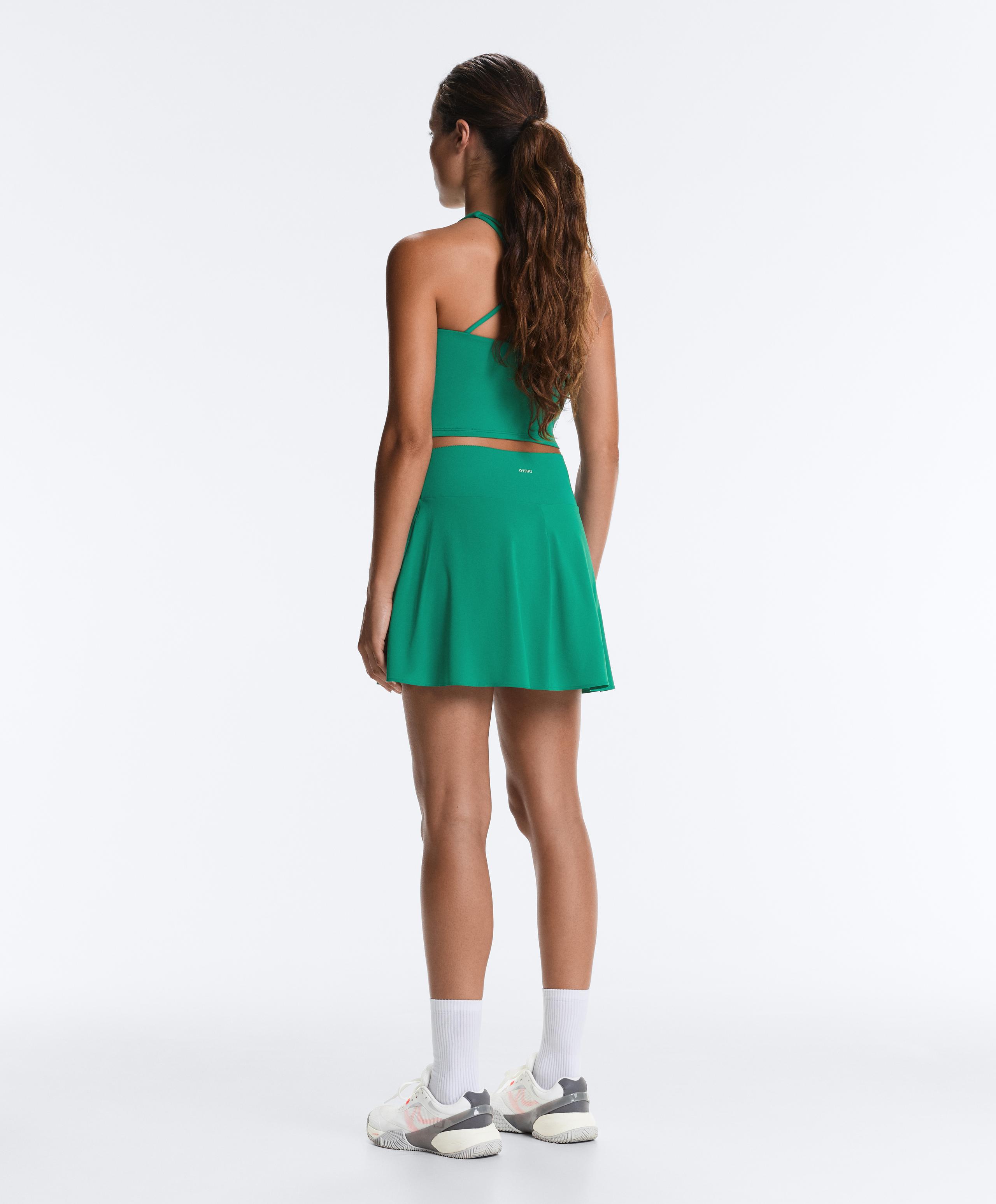 Comfortlux strappy tank top with cups - EMERALD GREEN