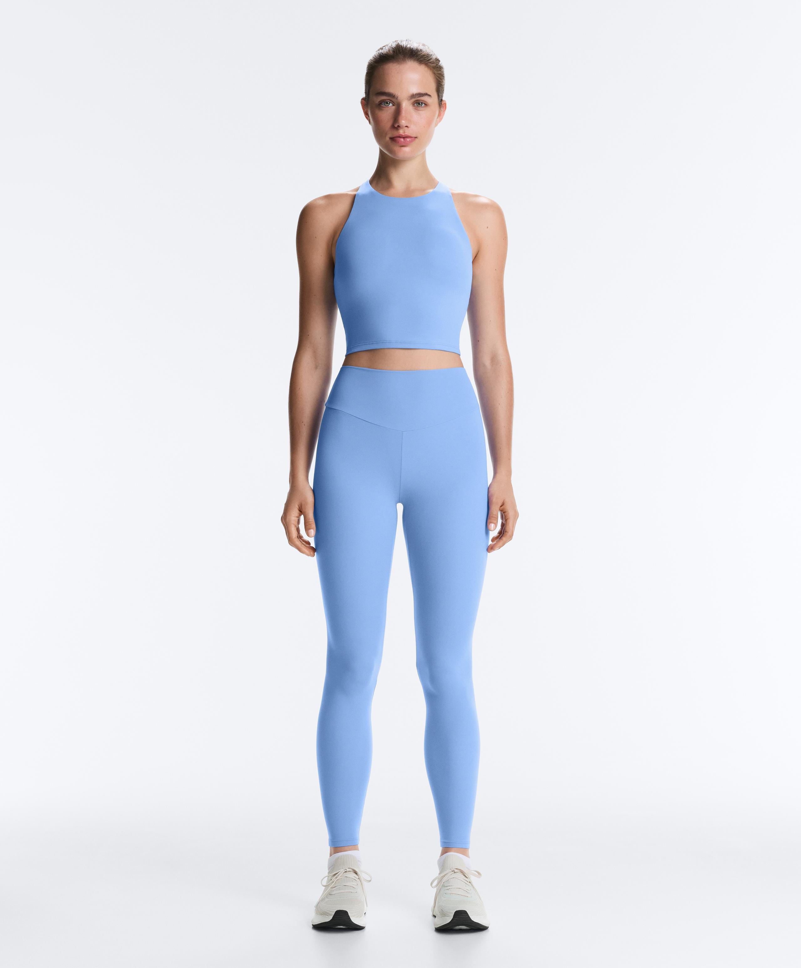 Comfortlux strappy tank top with cups - PALE LAVENDER BLUE