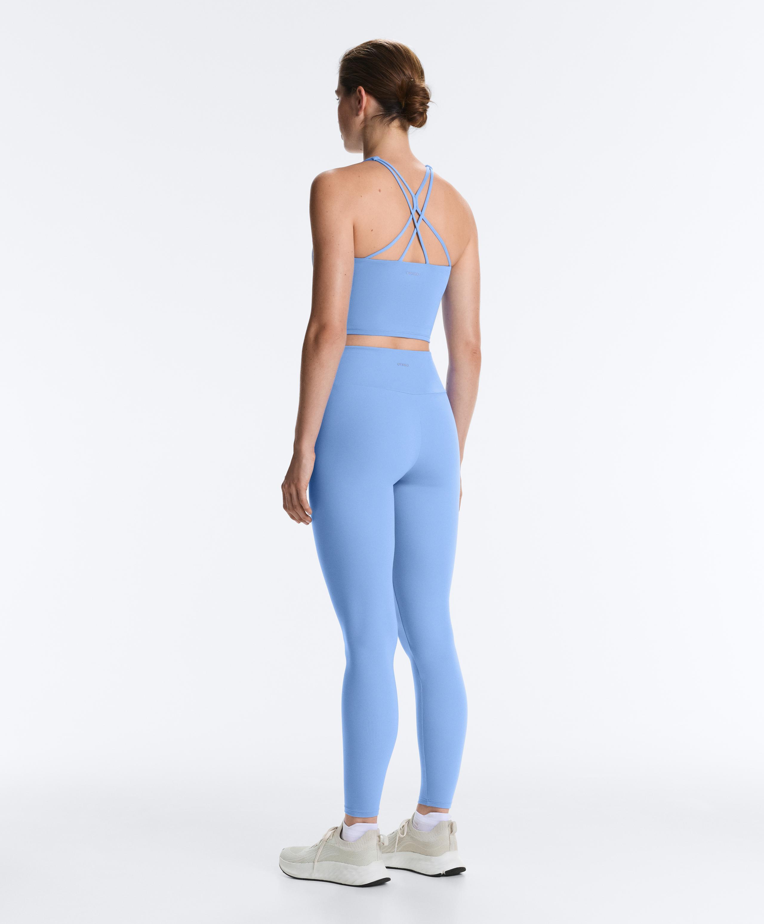 Comfortlux strappy tank top with cups - PALE LAVENDER BLUE