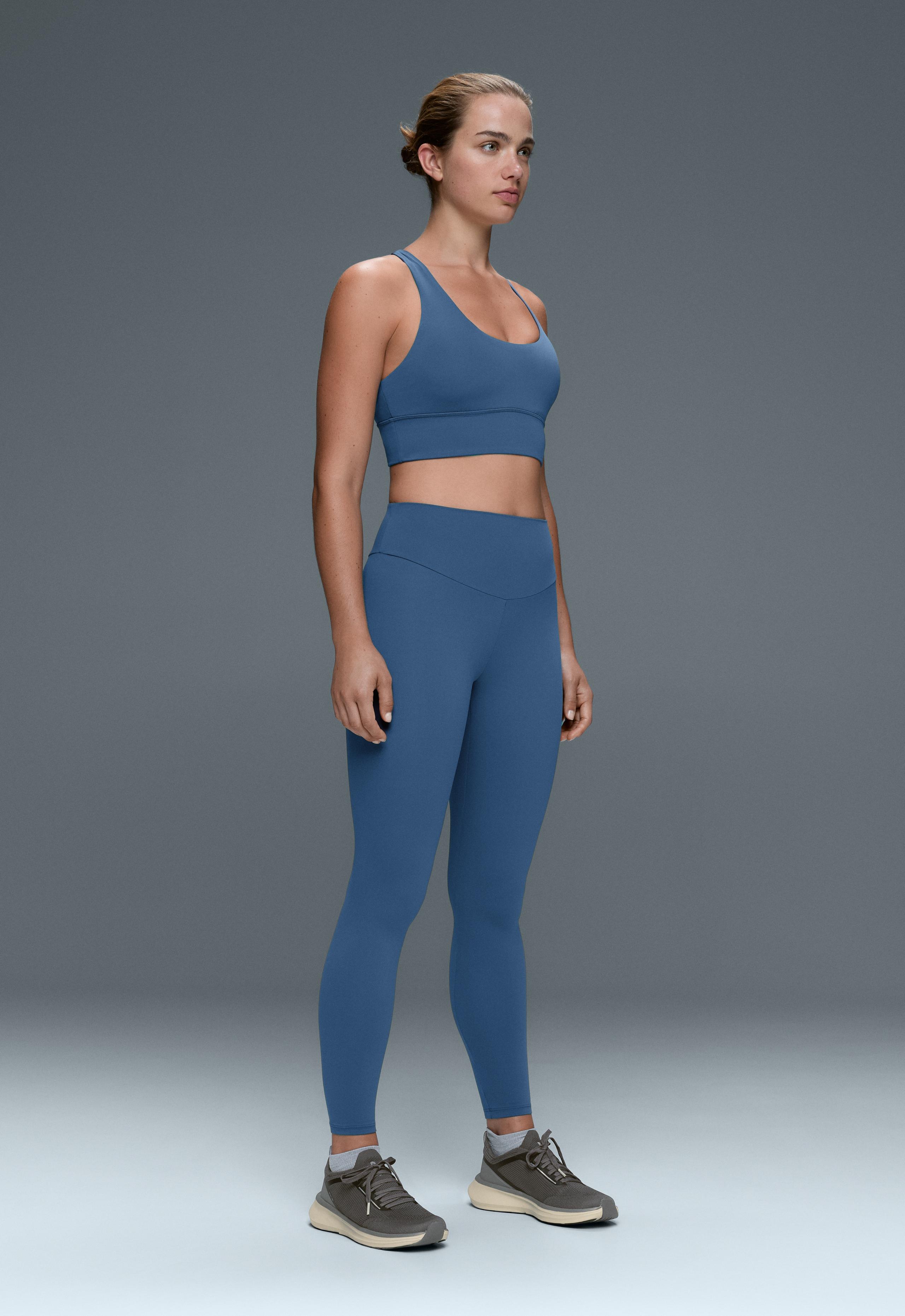 Medium support Comfortlux sports bra with cup - MID GREY-BLUE