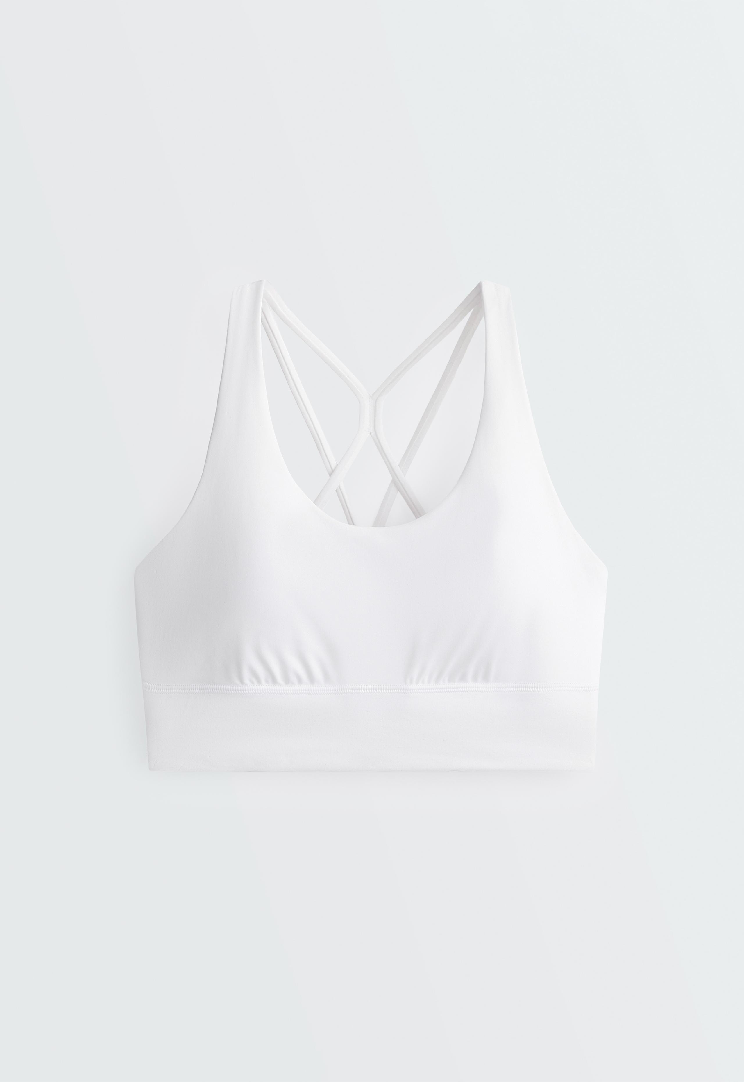 Medium support Comfortlux sports bra with cup - WHITE