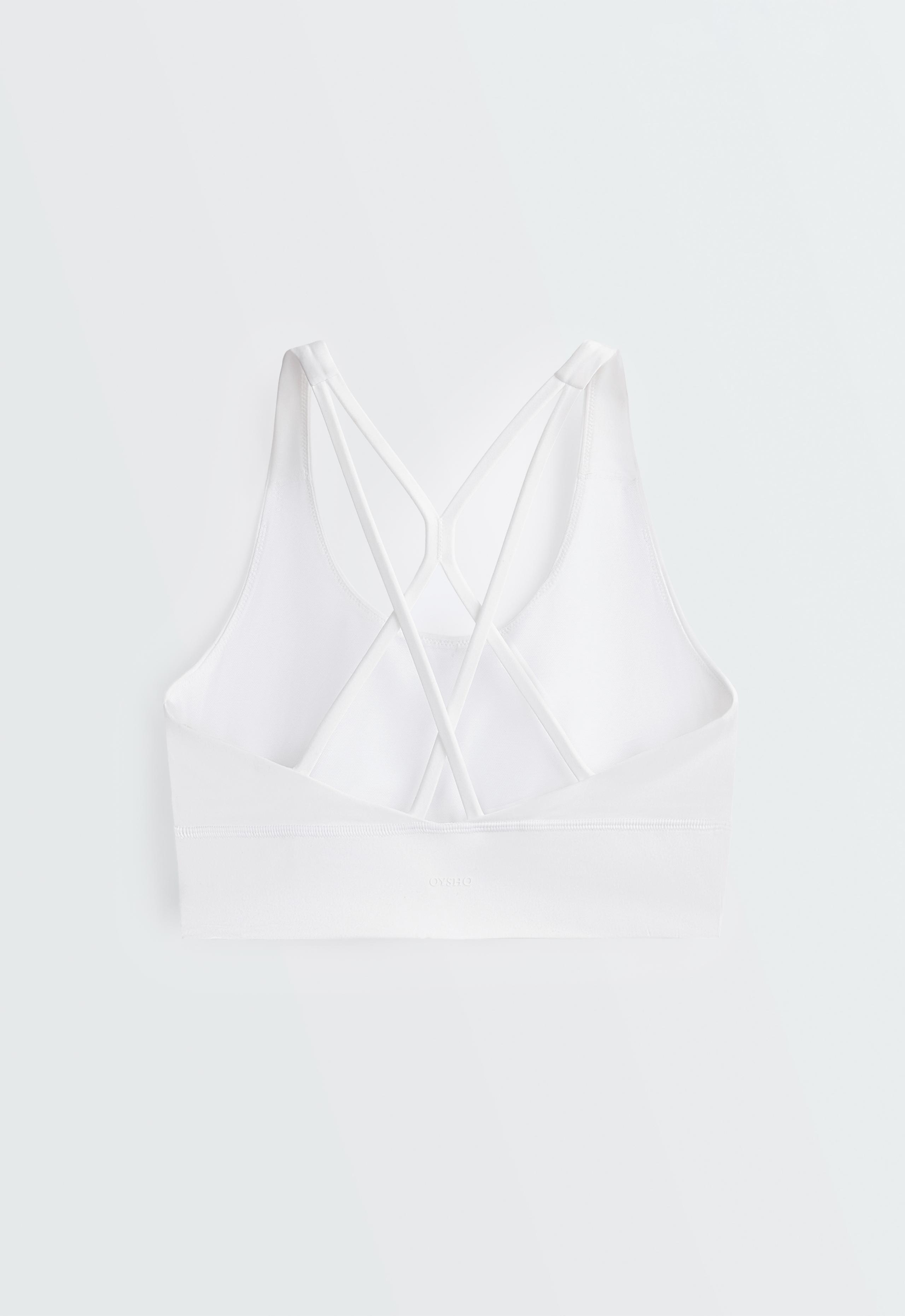 Medium support Comfortlux sports bra with cup - WHITE
