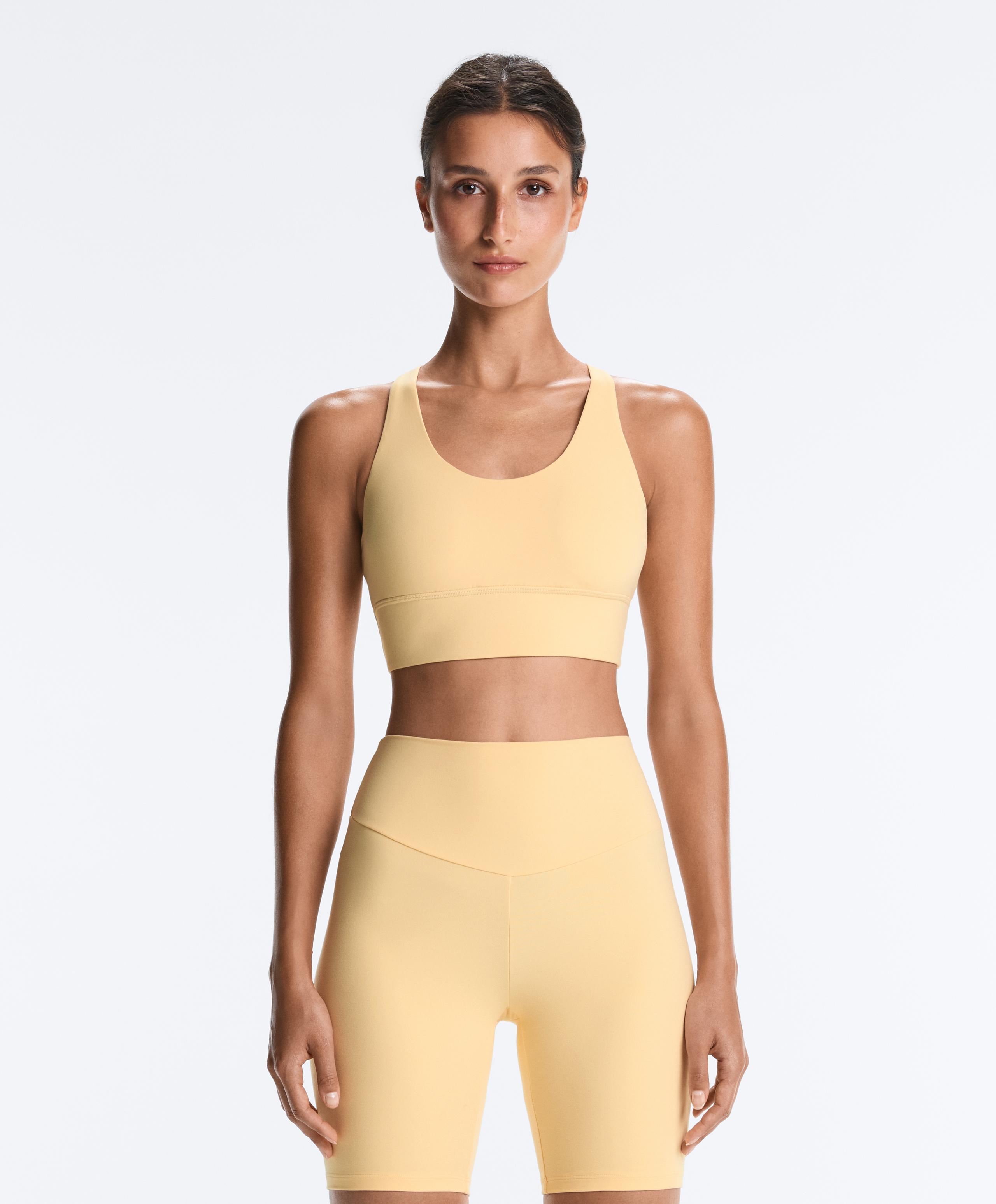 Medium support Comfortlux sports bra with cup - PALE YELLOW