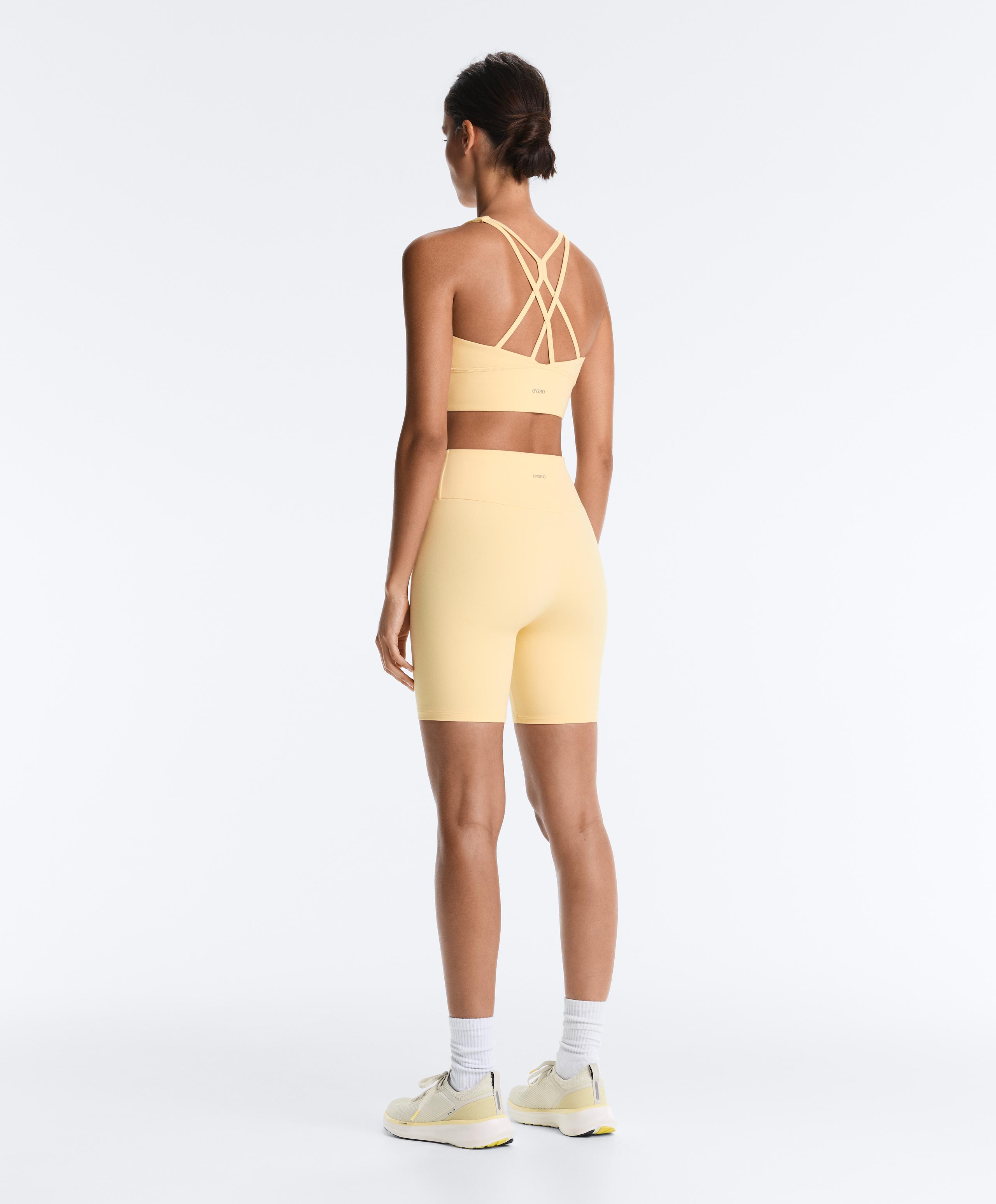 Medium support Comfortlux sports bra with cup - PALE YELLOW