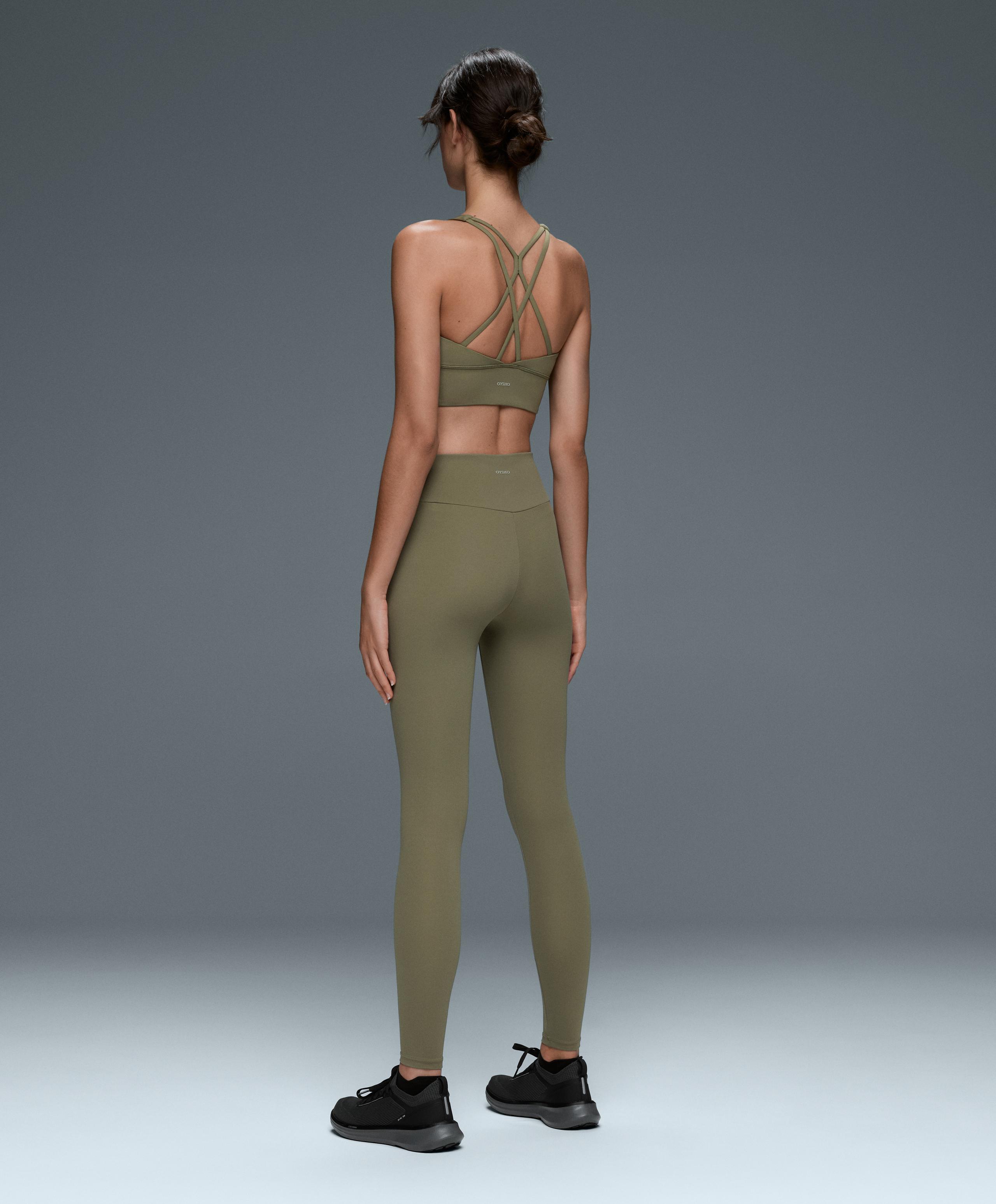 Medium support Comfortlux sports bra with cup - DARK KHAKI