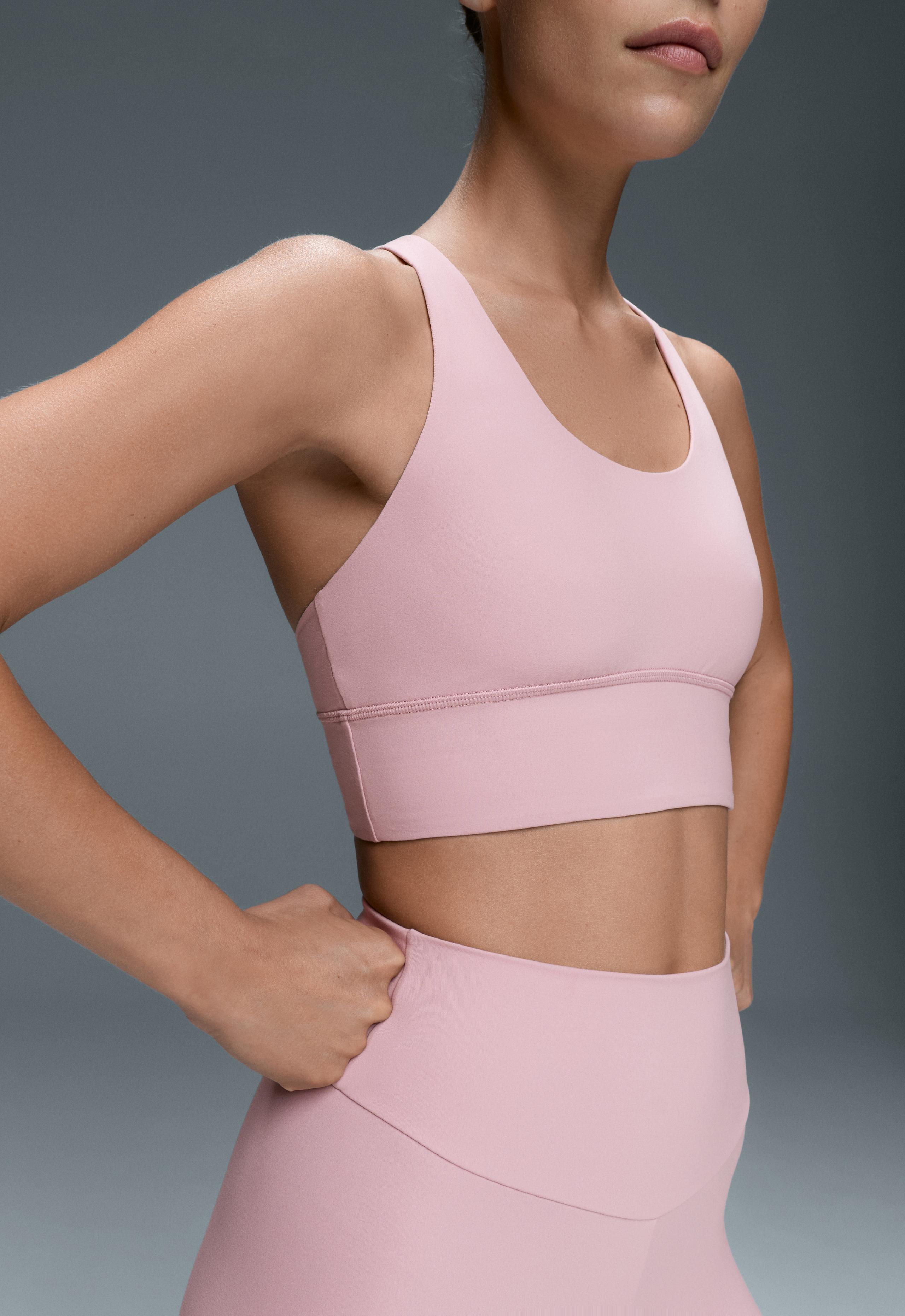 Medium support Comfortlux sports bra with cup - PALE PINK