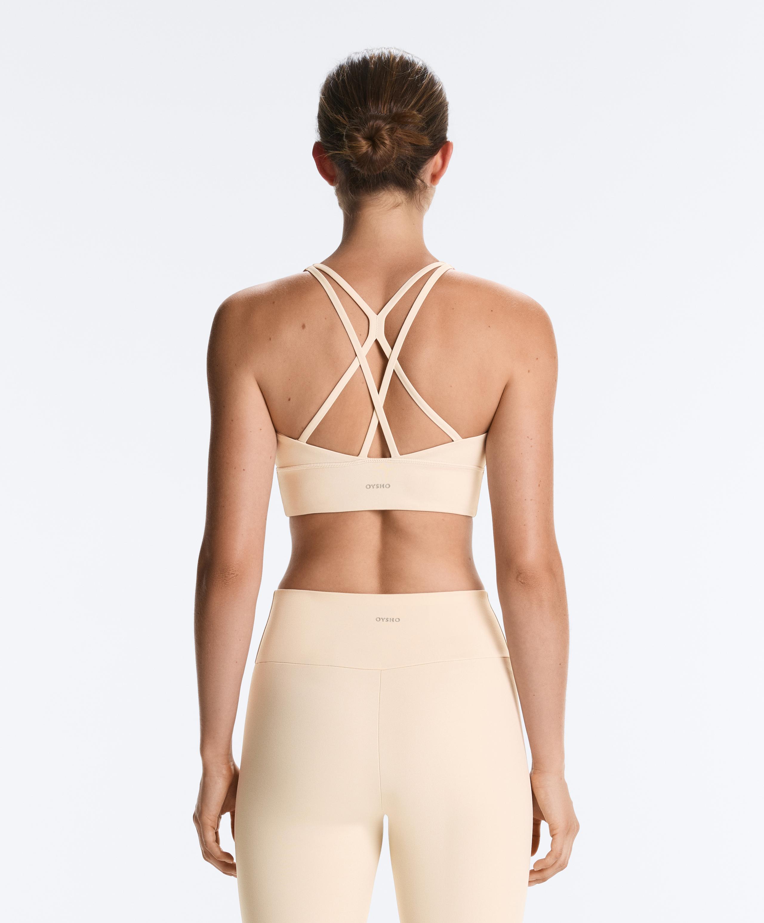 Medium support Comfortlux sports bra with cup - SAND