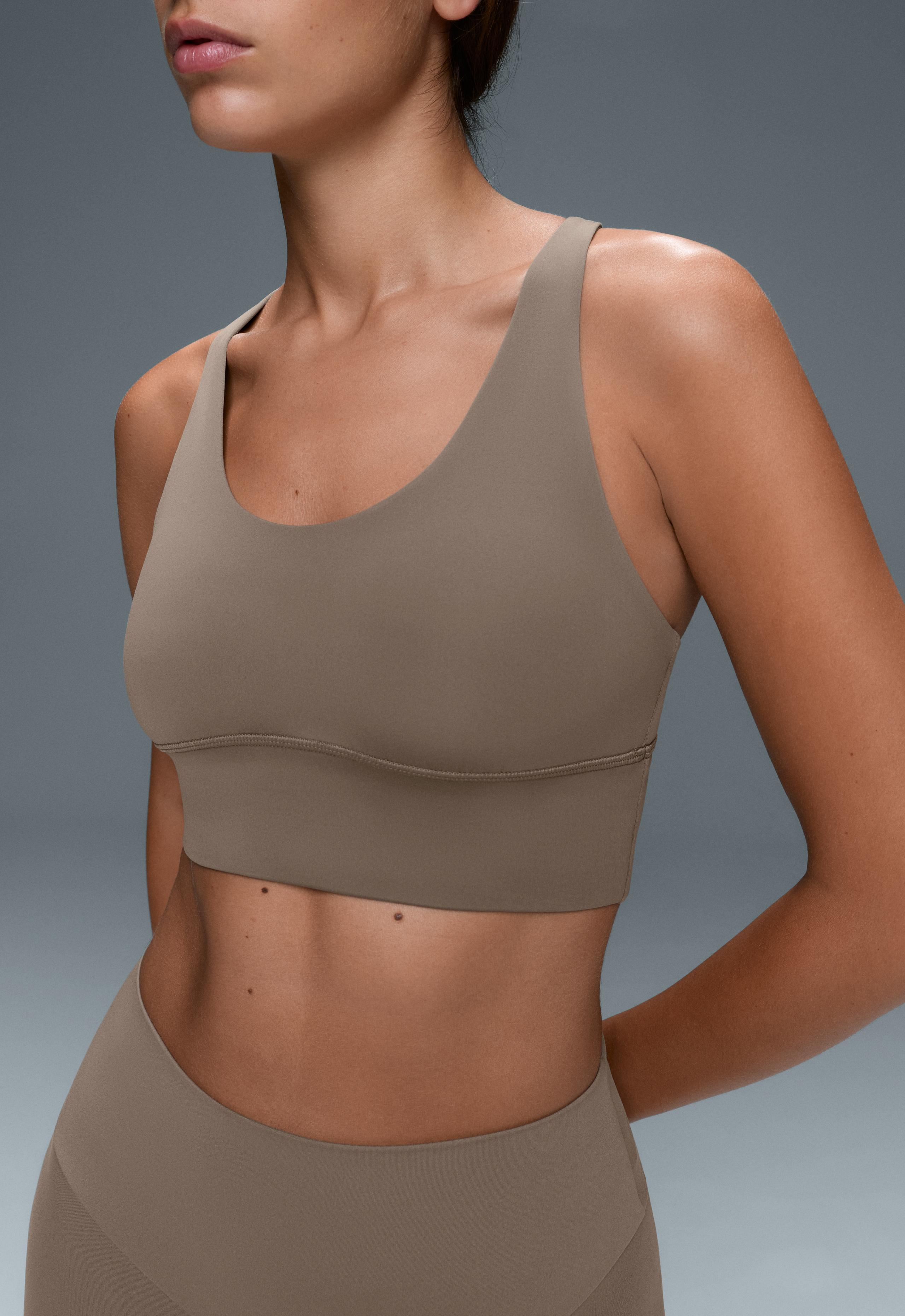 Medium support Comfortlux sports bra with cup - DARK MINK