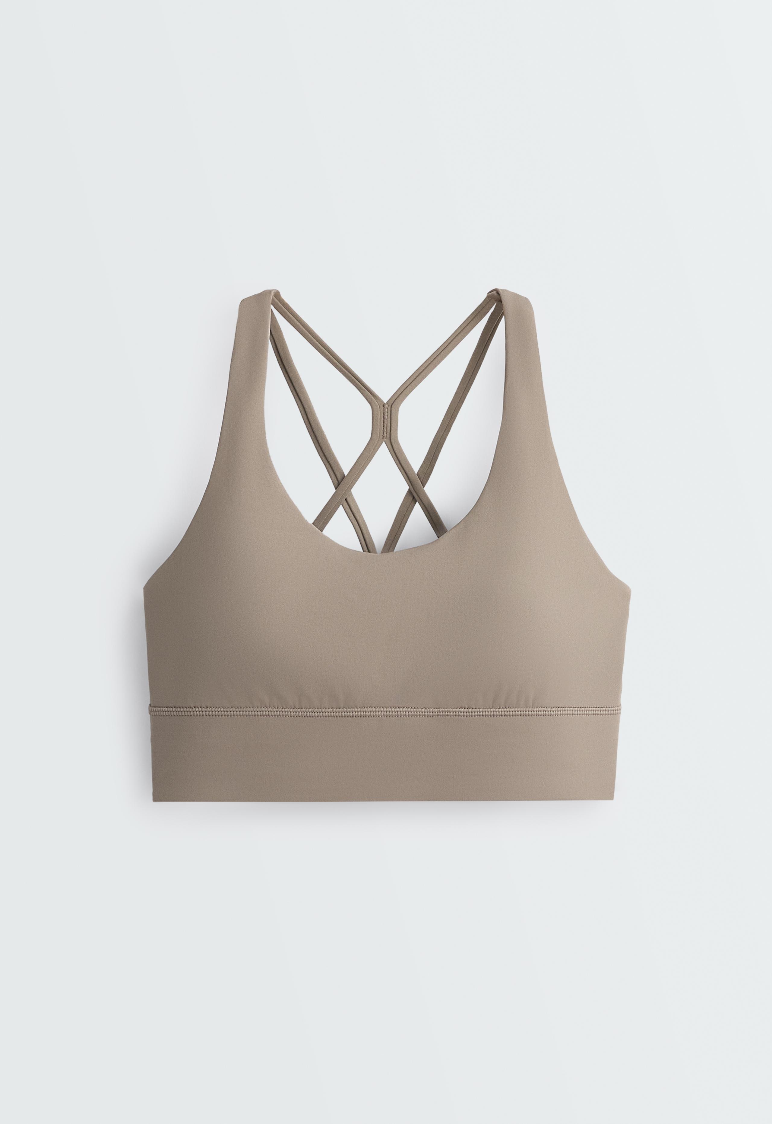Medium support Comfortlux sports bra with cup - DARK MINK