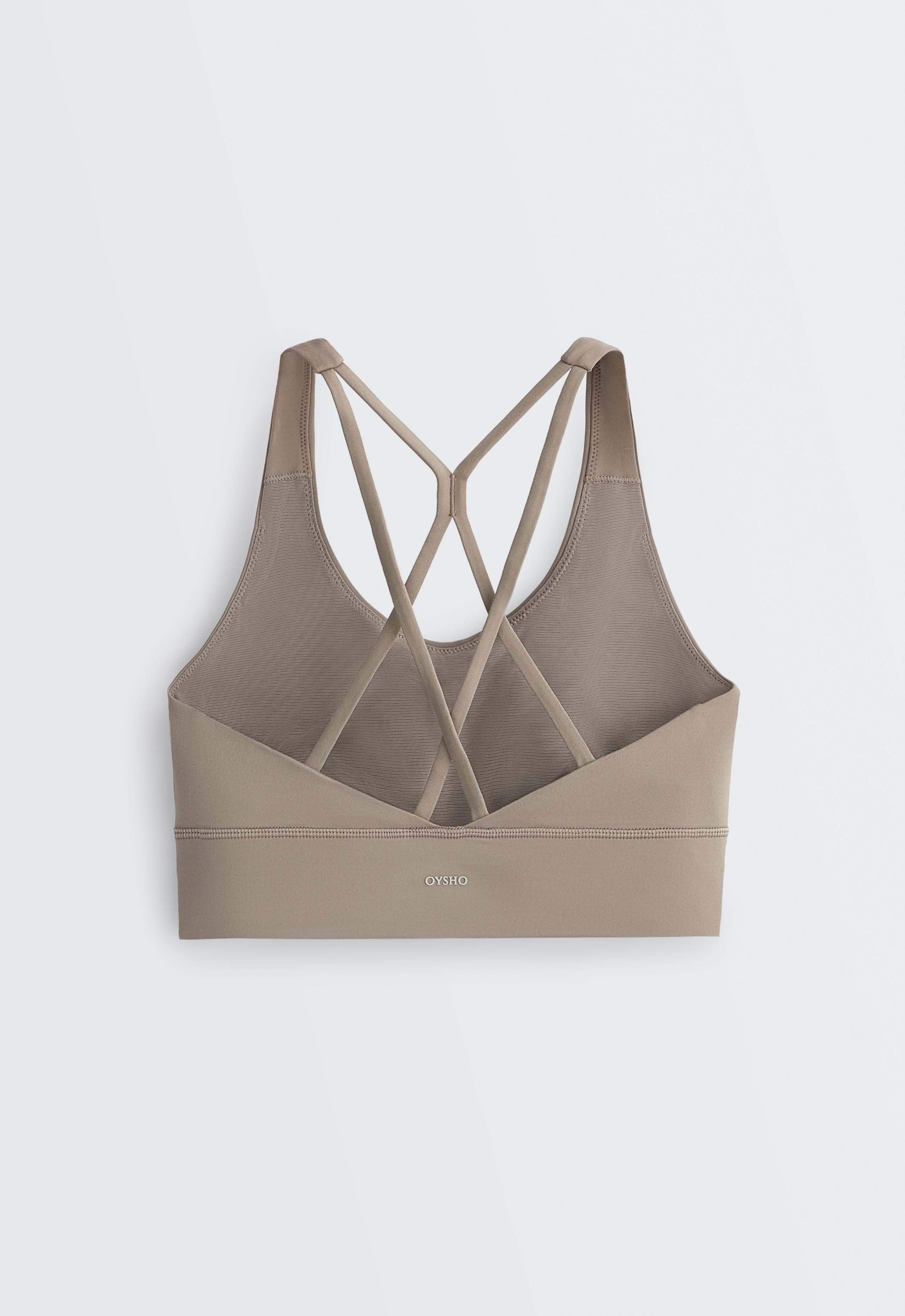Medium support Comfortlux sports bra with cup - DARK MINK