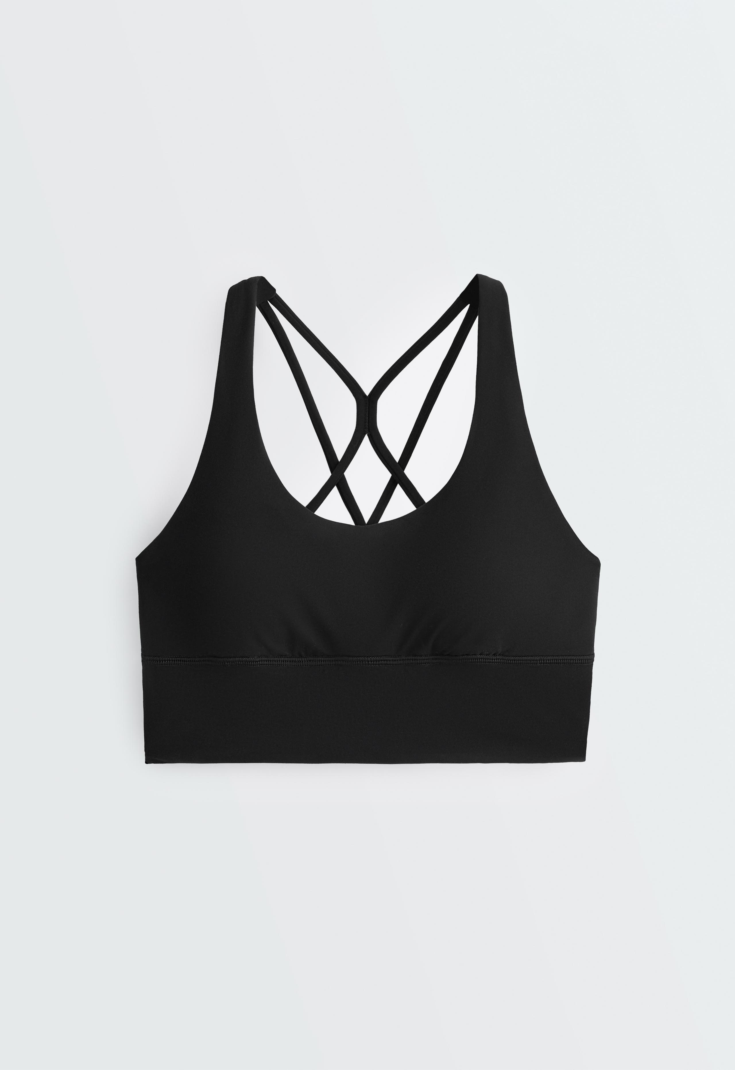 Medium support Comfortlux sports bra with cup - BLACK