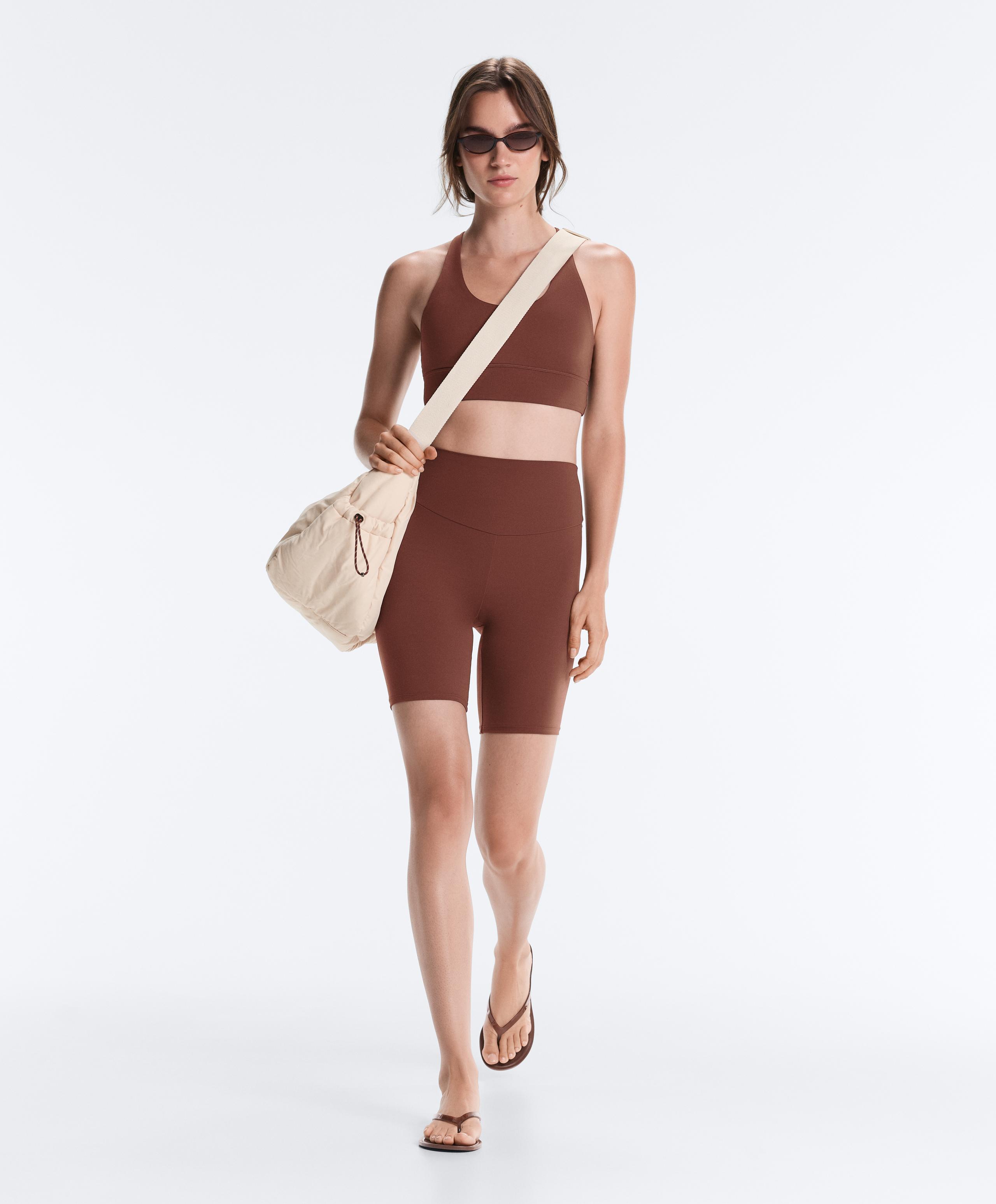 Medium support Comfortlux sports bra with cup - TERRACOTTA