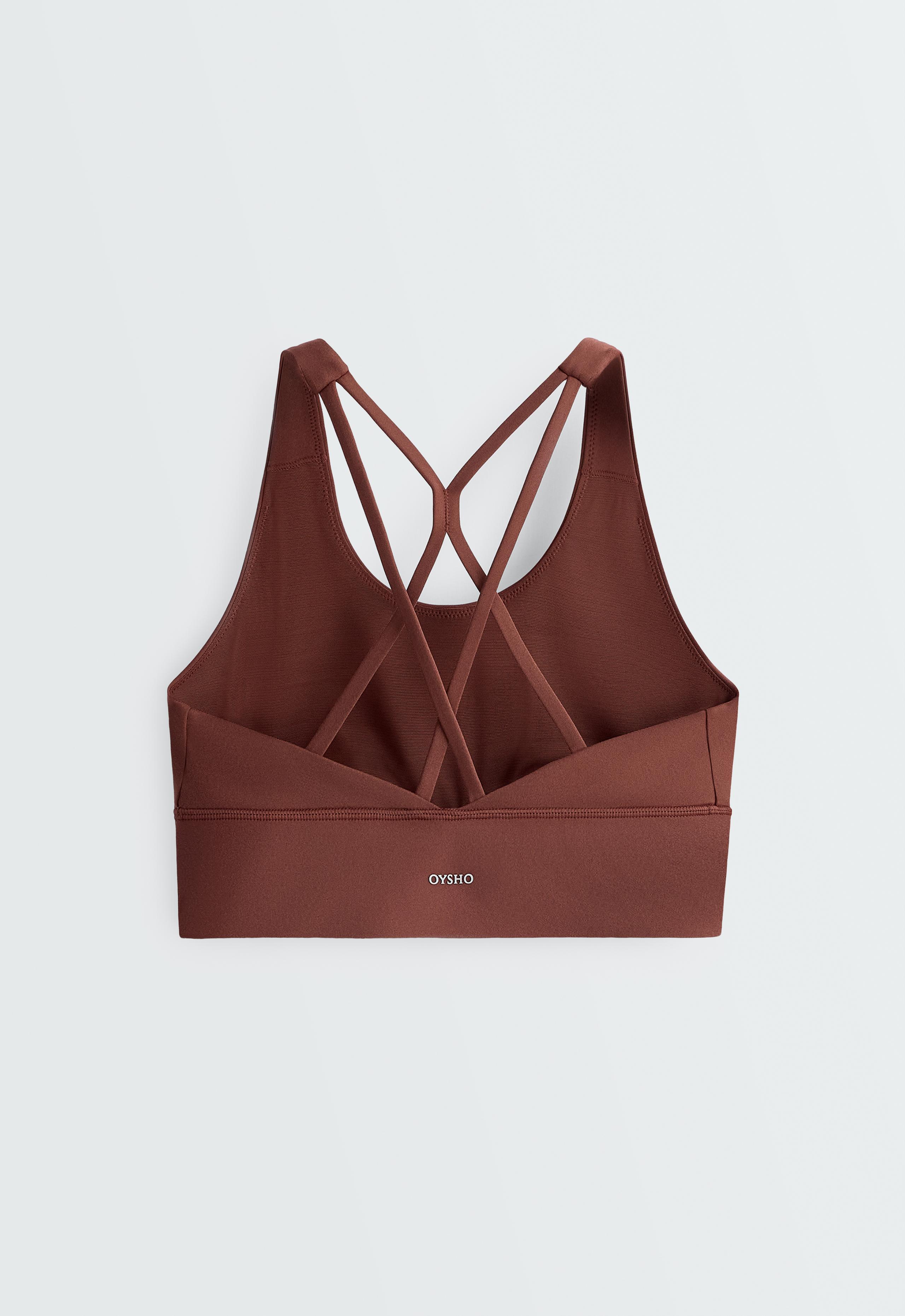 Medium support Comfortlux sports bra with cup - TERRACOTTA