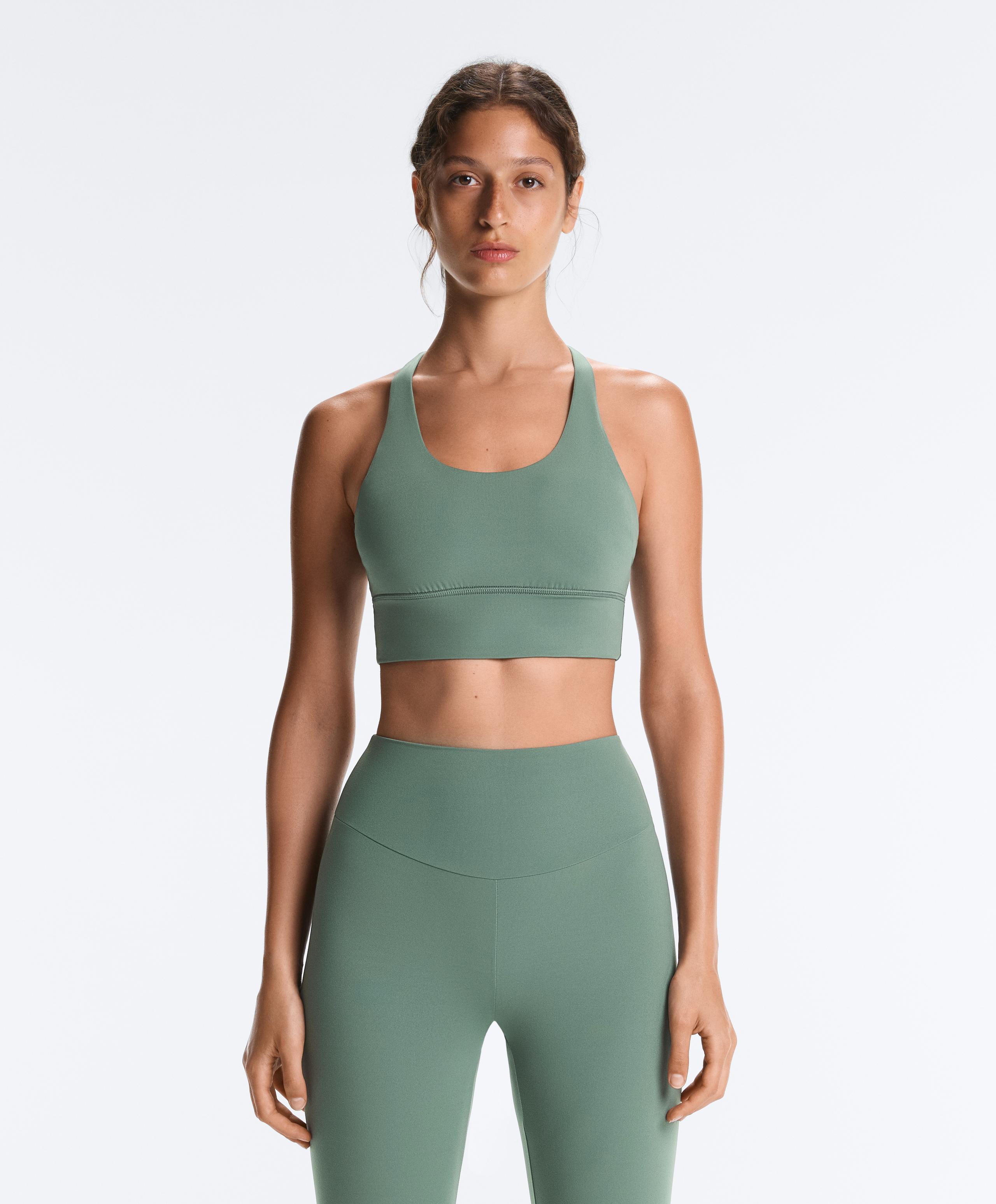 Medium support Comfortlux sports bra with cup - GREEN
