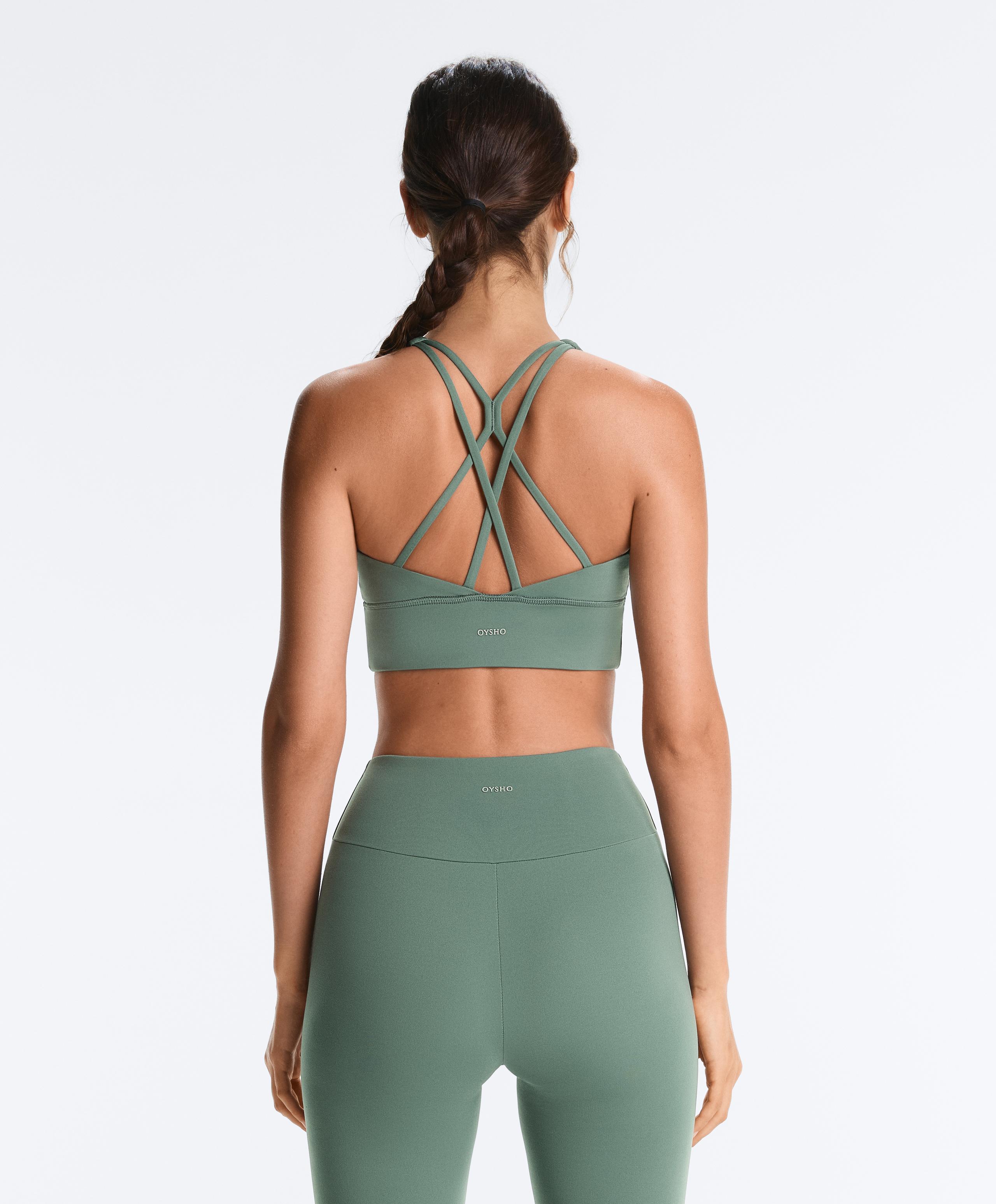 Medium support Comfortlux sports bra with cup - GREEN
