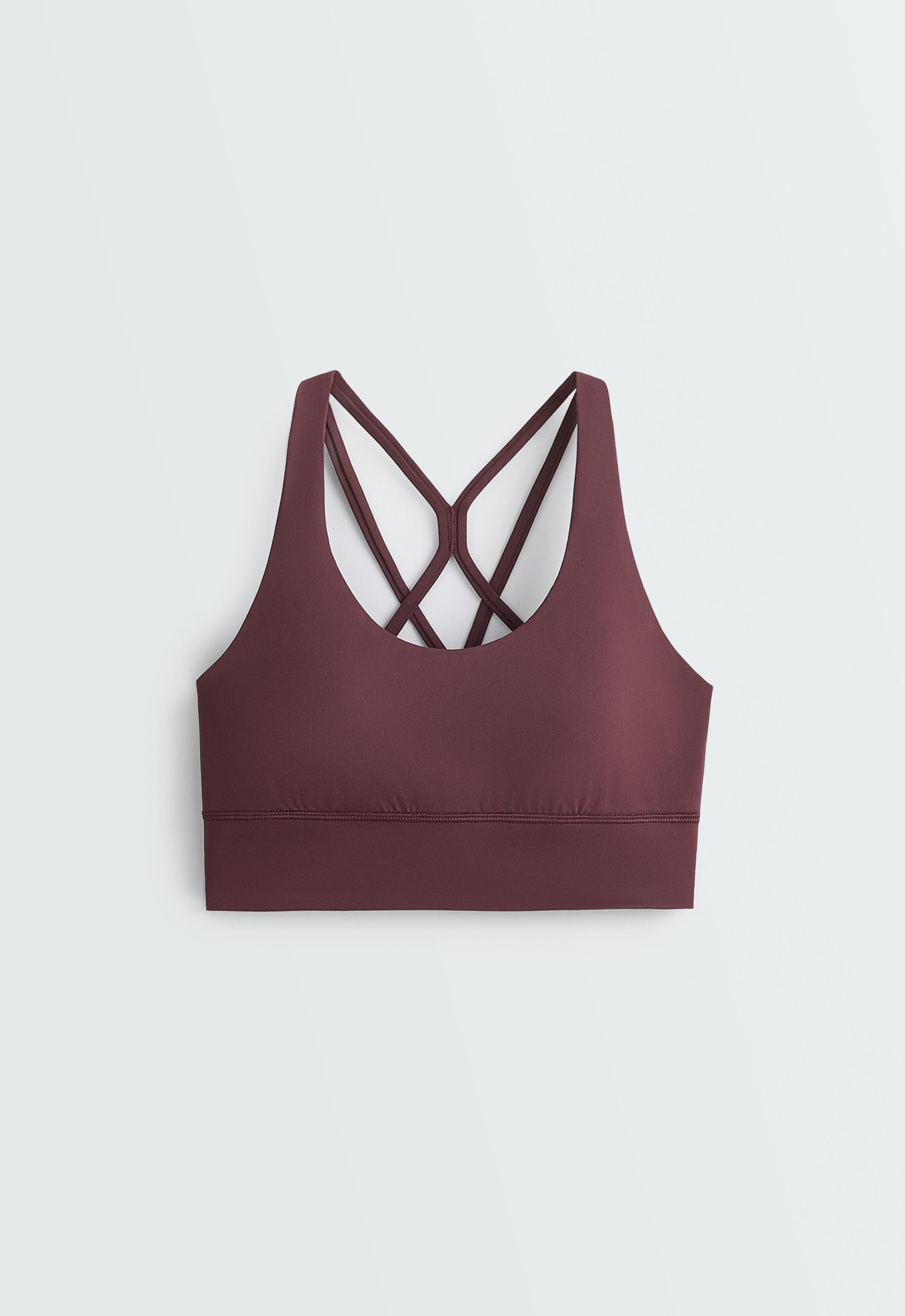 Medium support Comfortlux sports bra with cup - PLUM