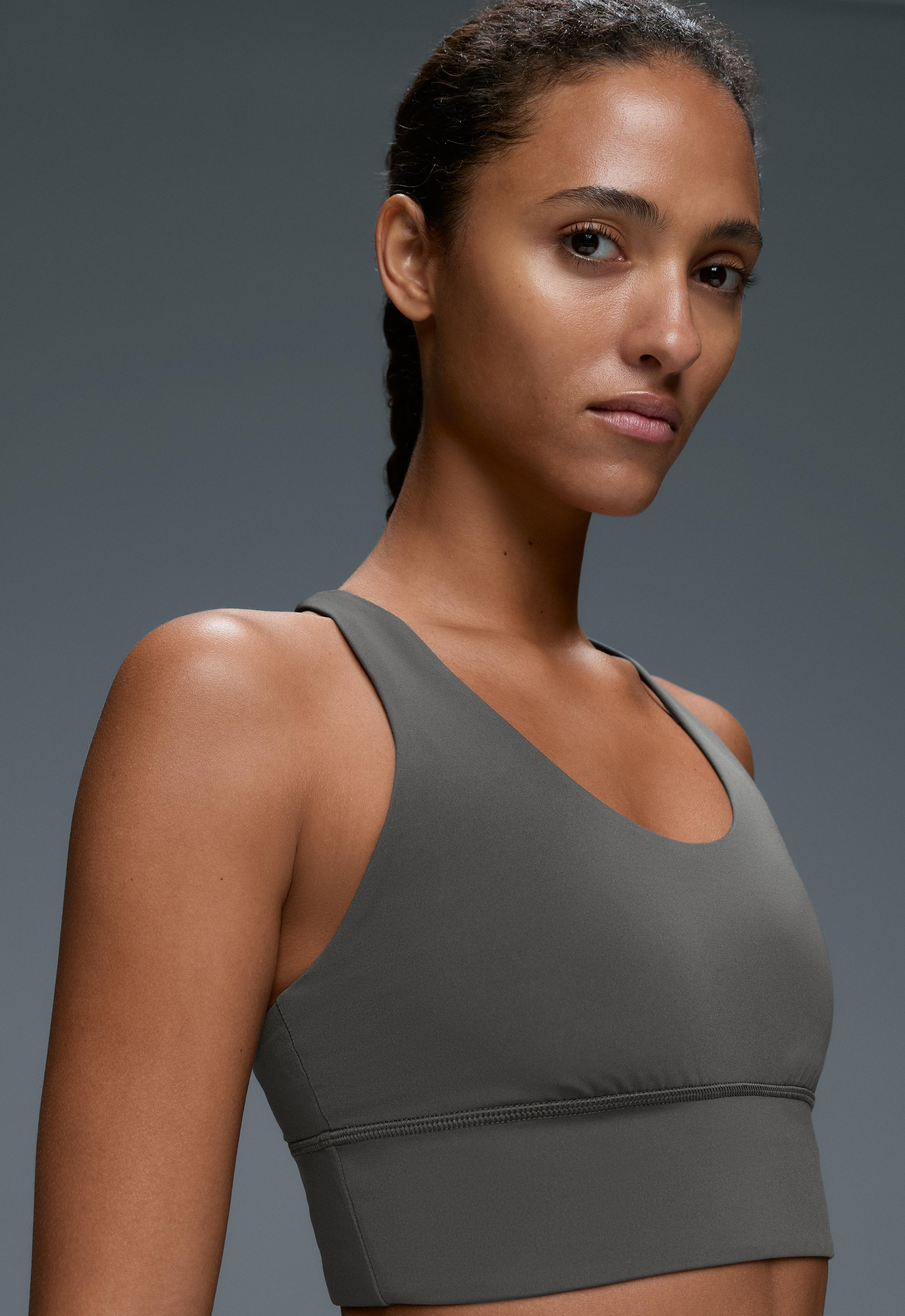 Medium support Comfortlux sports bra with cup - ASPHALT GREY