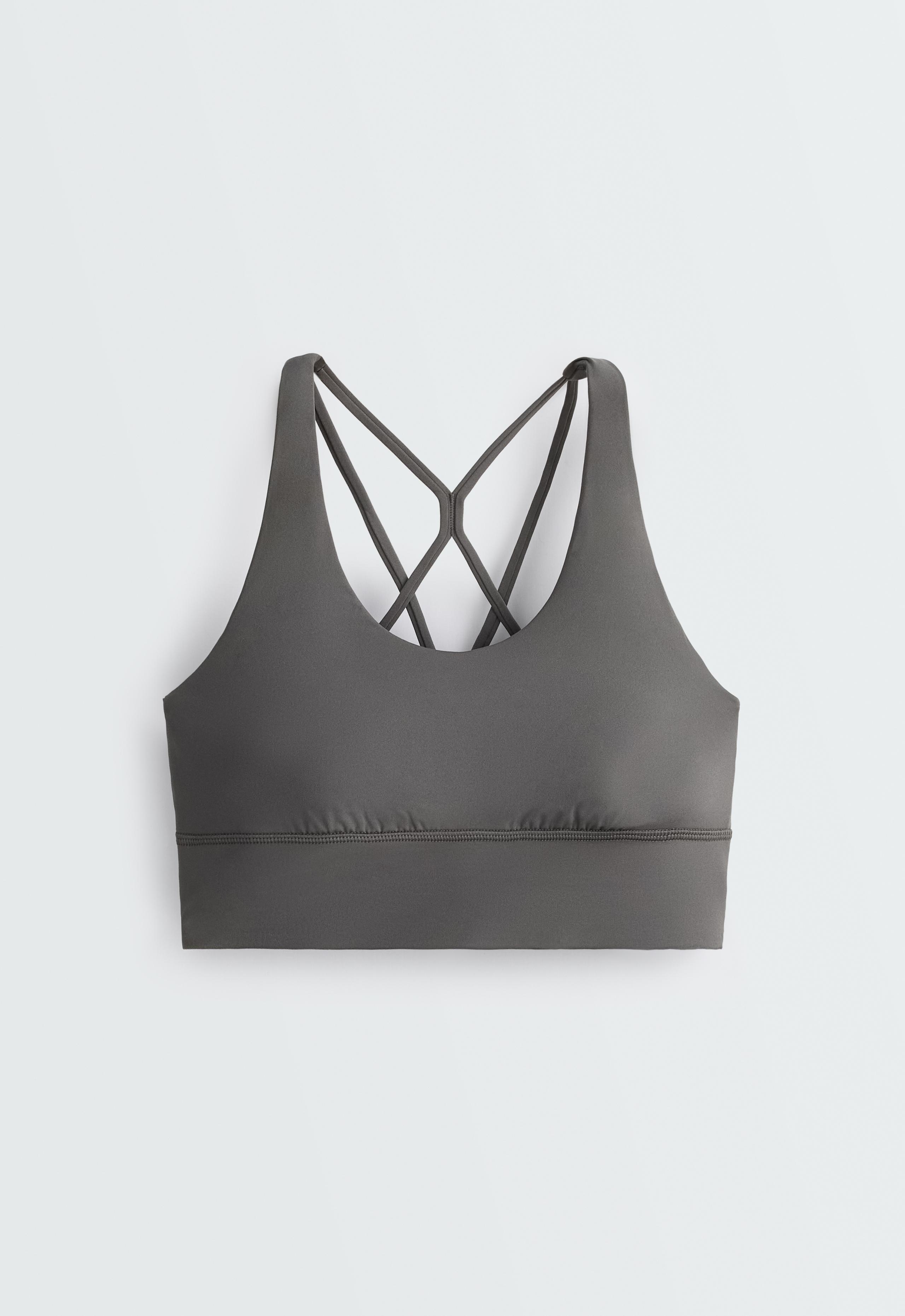 Medium support Comfortlux sports bra with cup - ASPHALT GREY