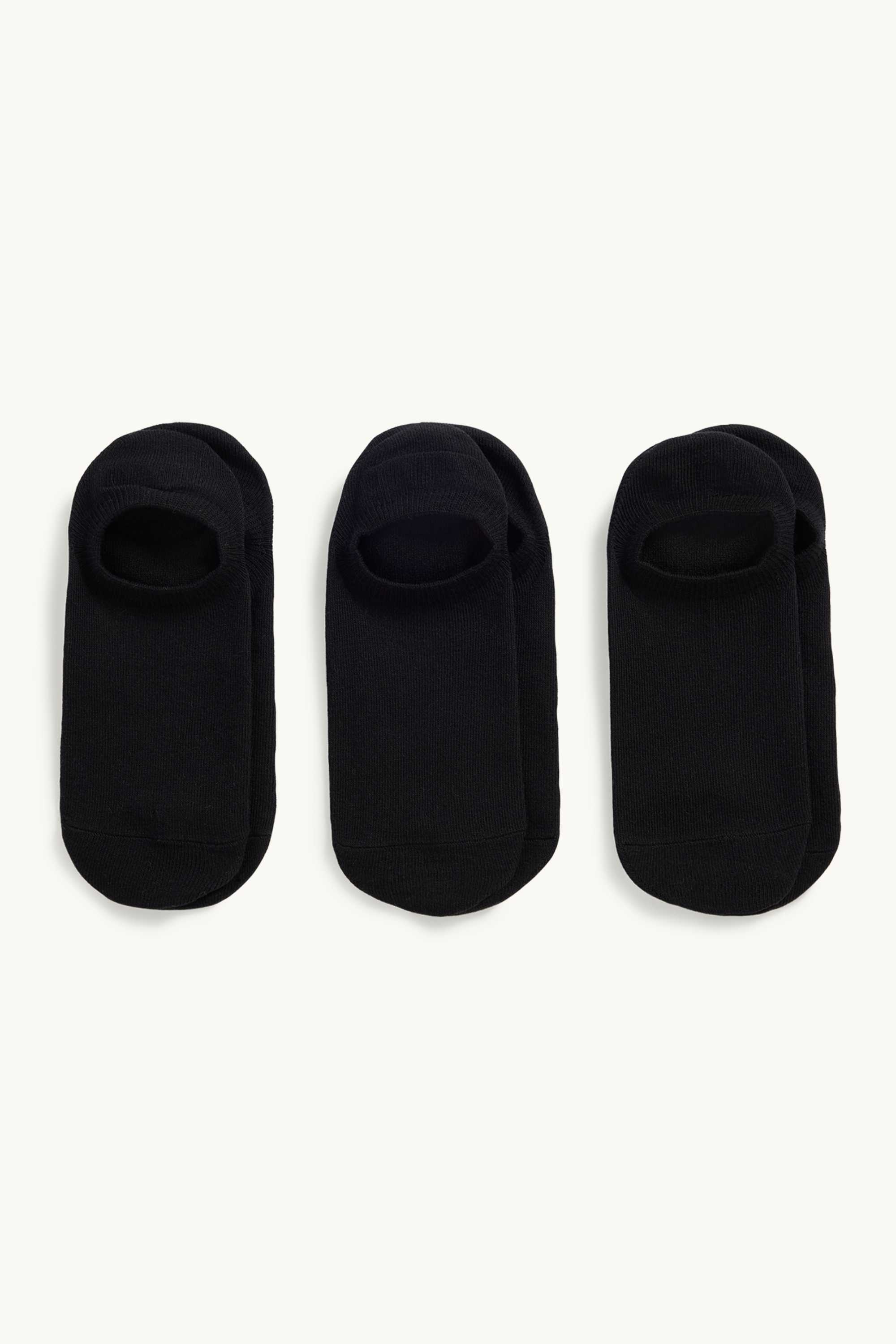 Multipack of 3 - footsies black