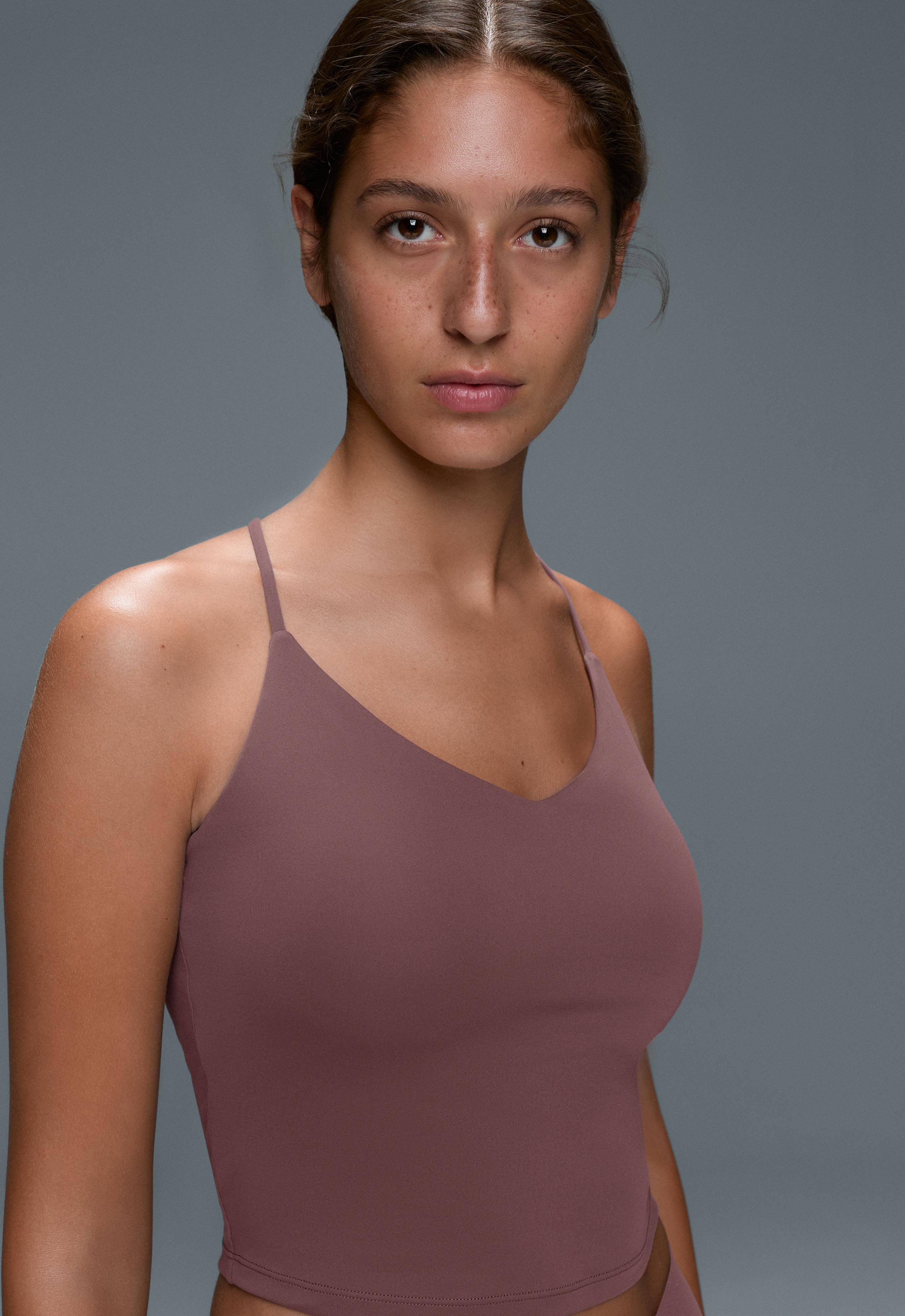 Comfortlux tank top with adjustable straps - MAUVE