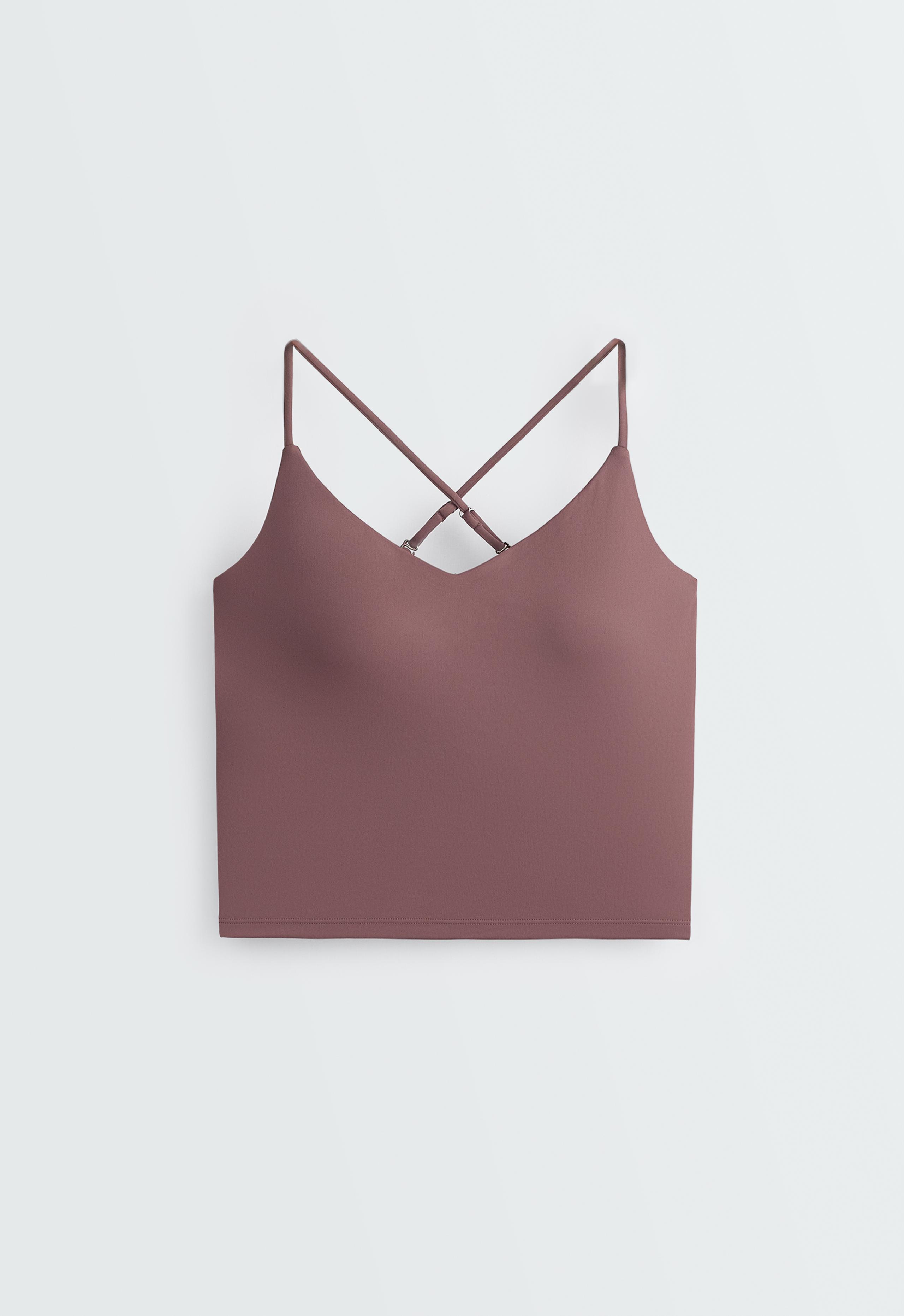 Comfortlux tank top with adjustable straps - MAUVE