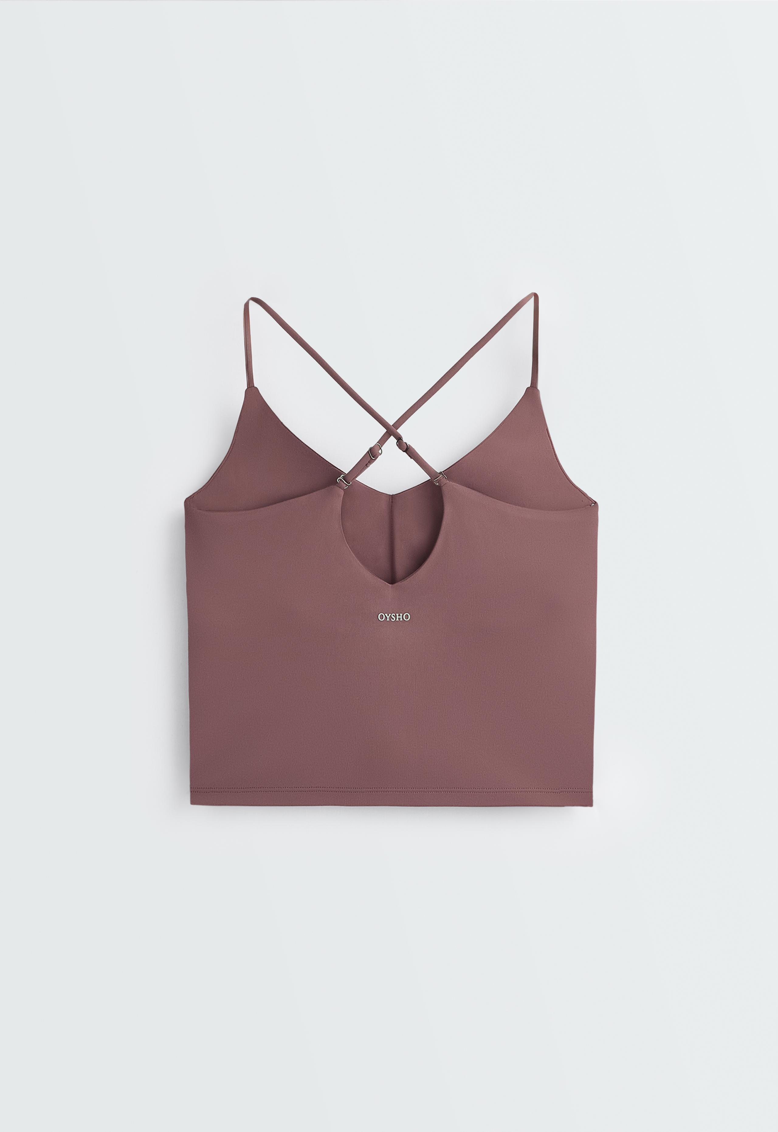 Comfortlux tank top with adjustable straps - MAUVE